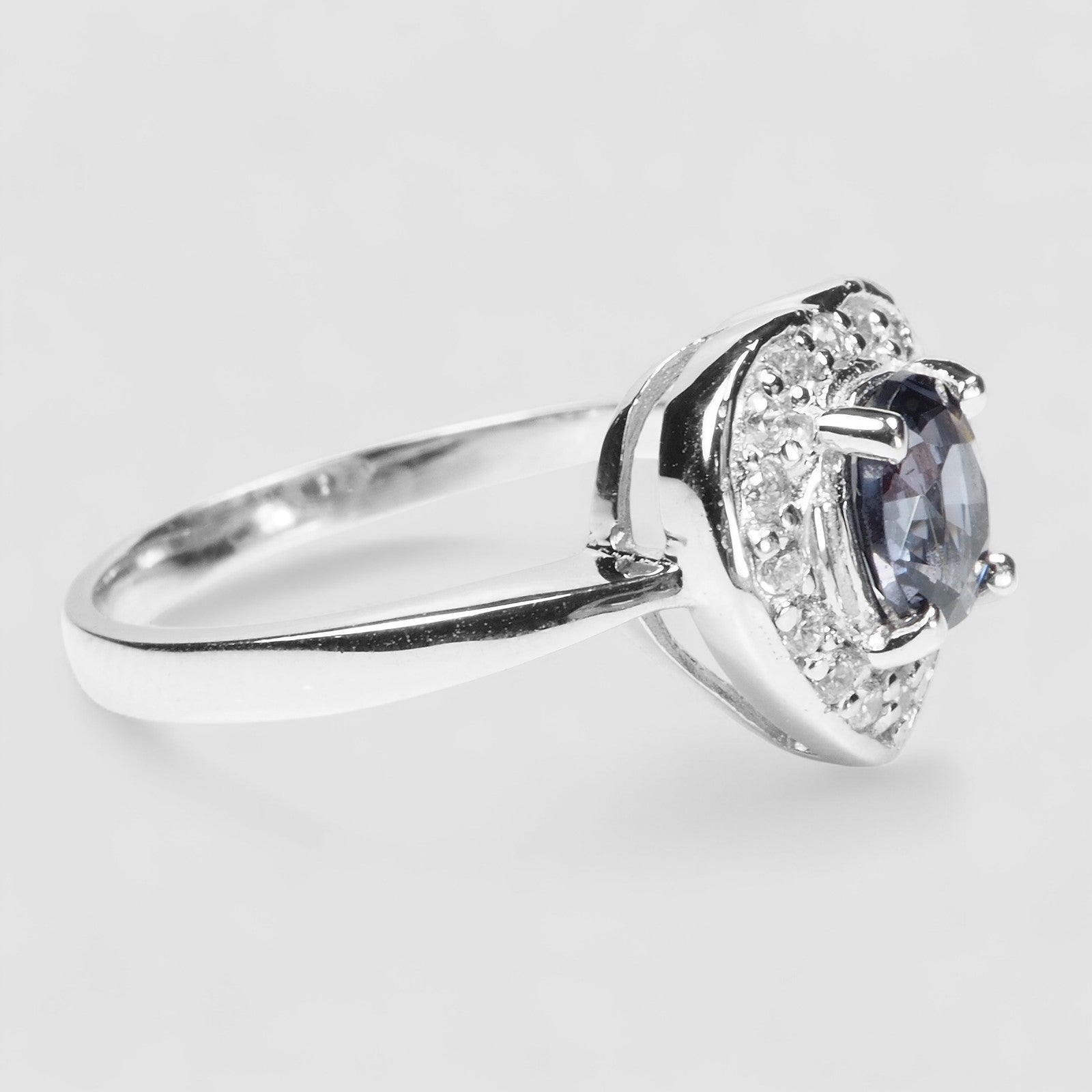 Grey Spinel 925 Sterling Silver Ring