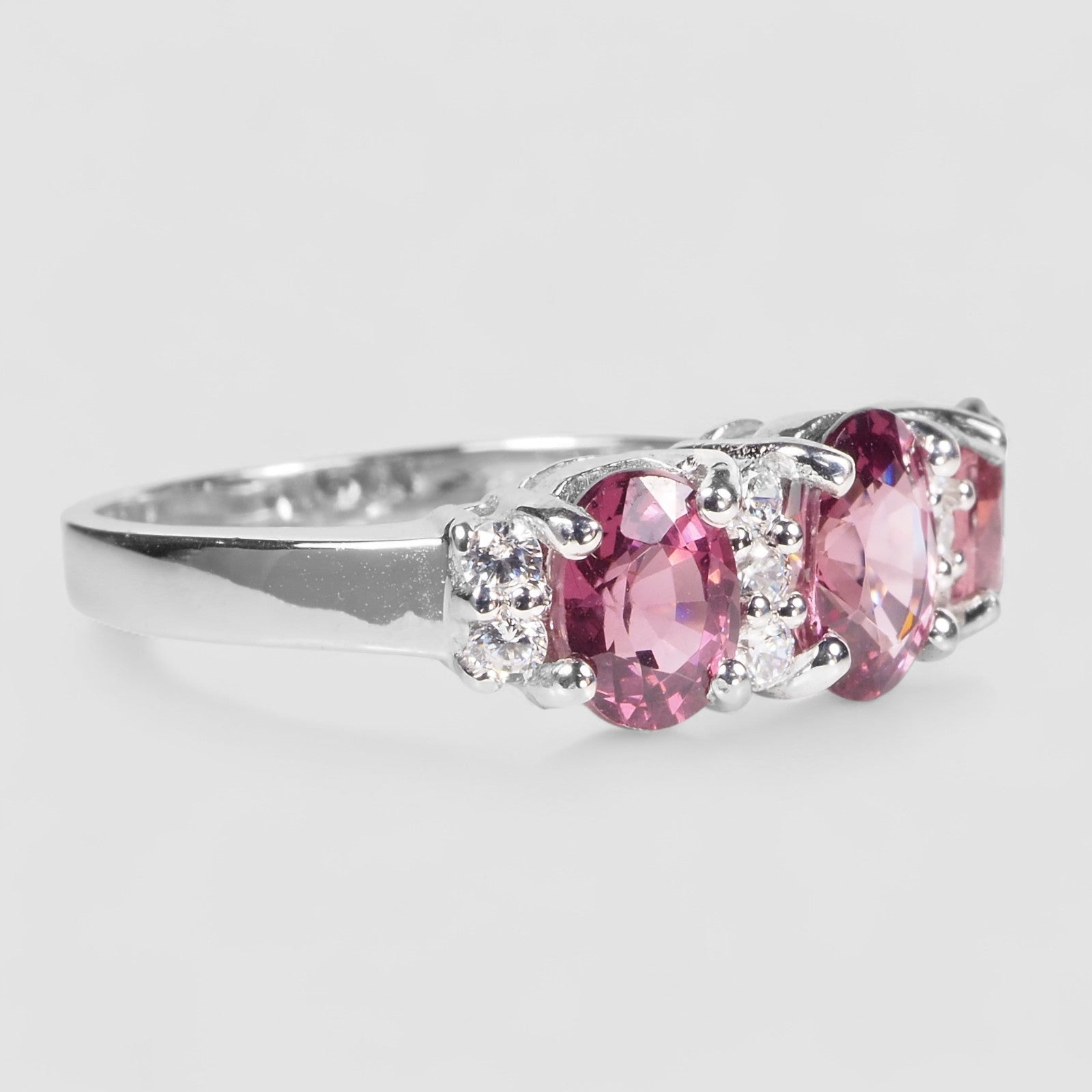 Pink Rhodolite Garnet 925 Sterling Silver Ring