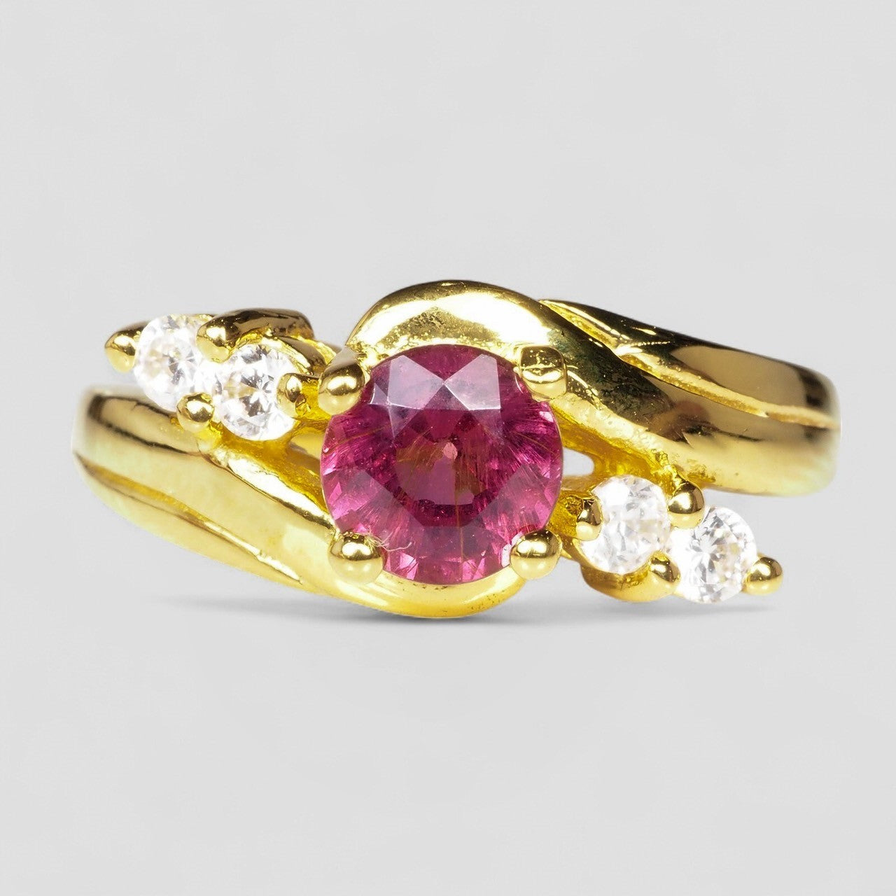 Pink Rhodolite Garnet 925 Sterling Silver Ring