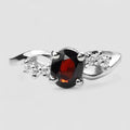 Cherry Red Spinel 925 Sterling Silver Ring, Dainty Minimalist Everyday Ring