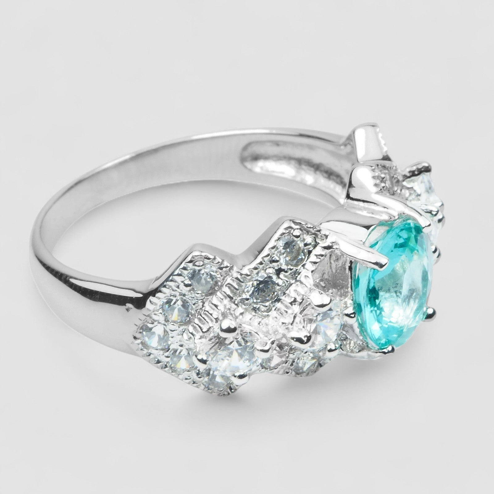 Blue Paraiba Tourmaline 925 Sterling Silver Ring