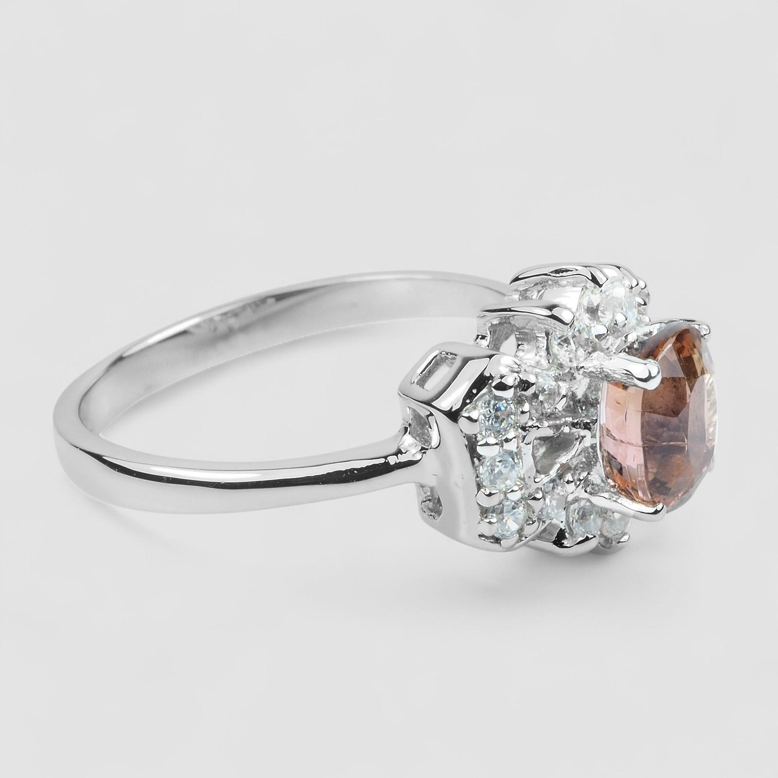 Champagne Tourmaline 925 Sterling Silver Ring