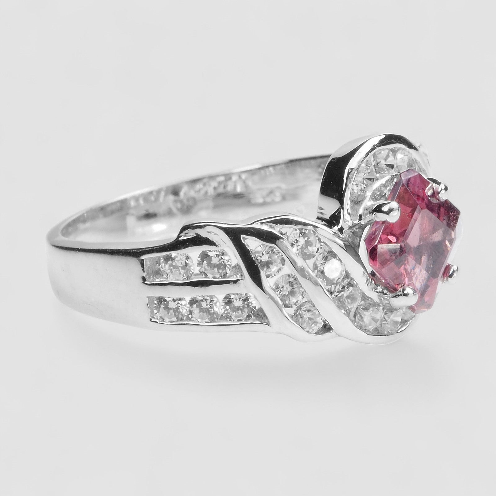 Pink Rhodolite Garnet 925 Sterling Silver Ring