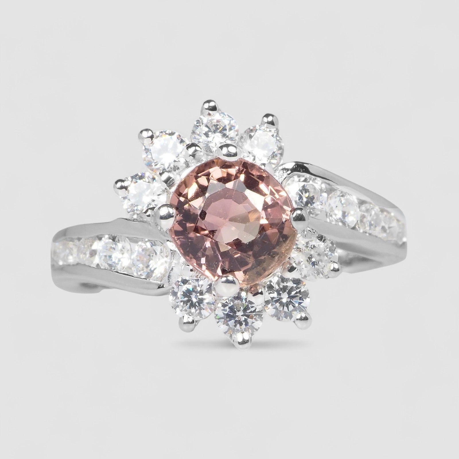 Pink Tourmaline 925 Sterling Silver Ring
