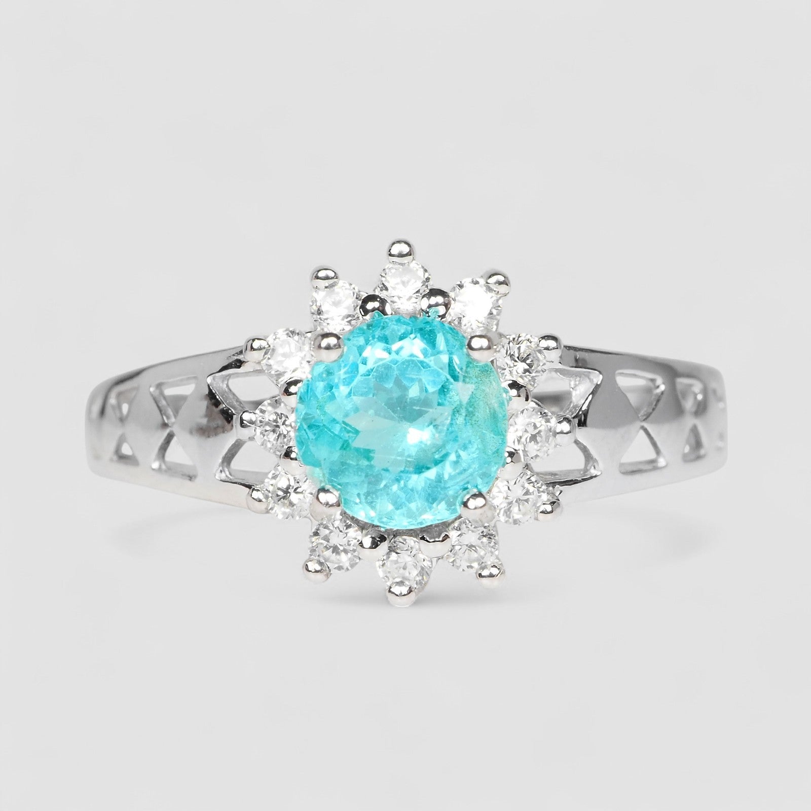 Blue Paraiba Tourmaline 925 Sterling Silver Ring