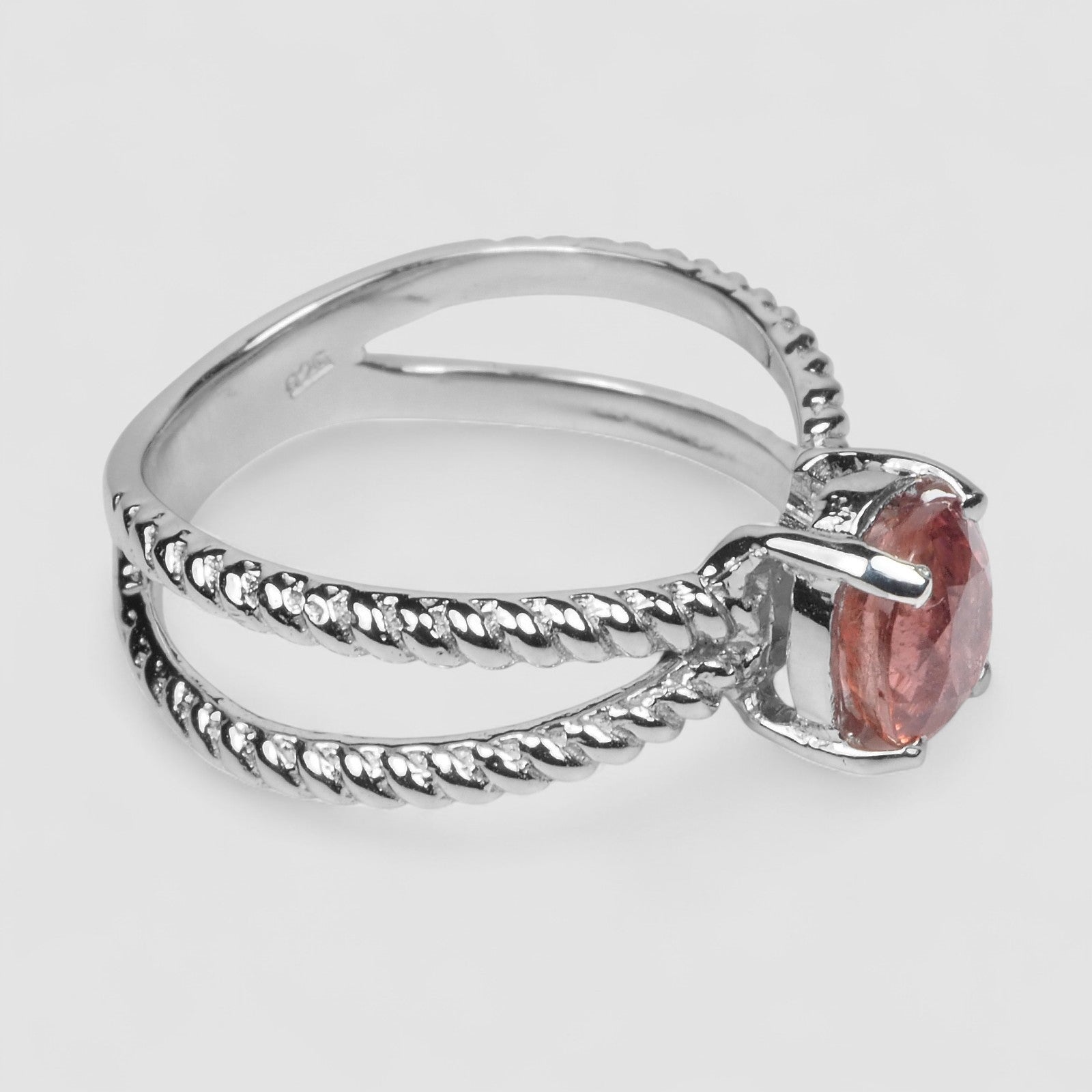 Padparadscha Sapphire 925 Sterling Silver Ring