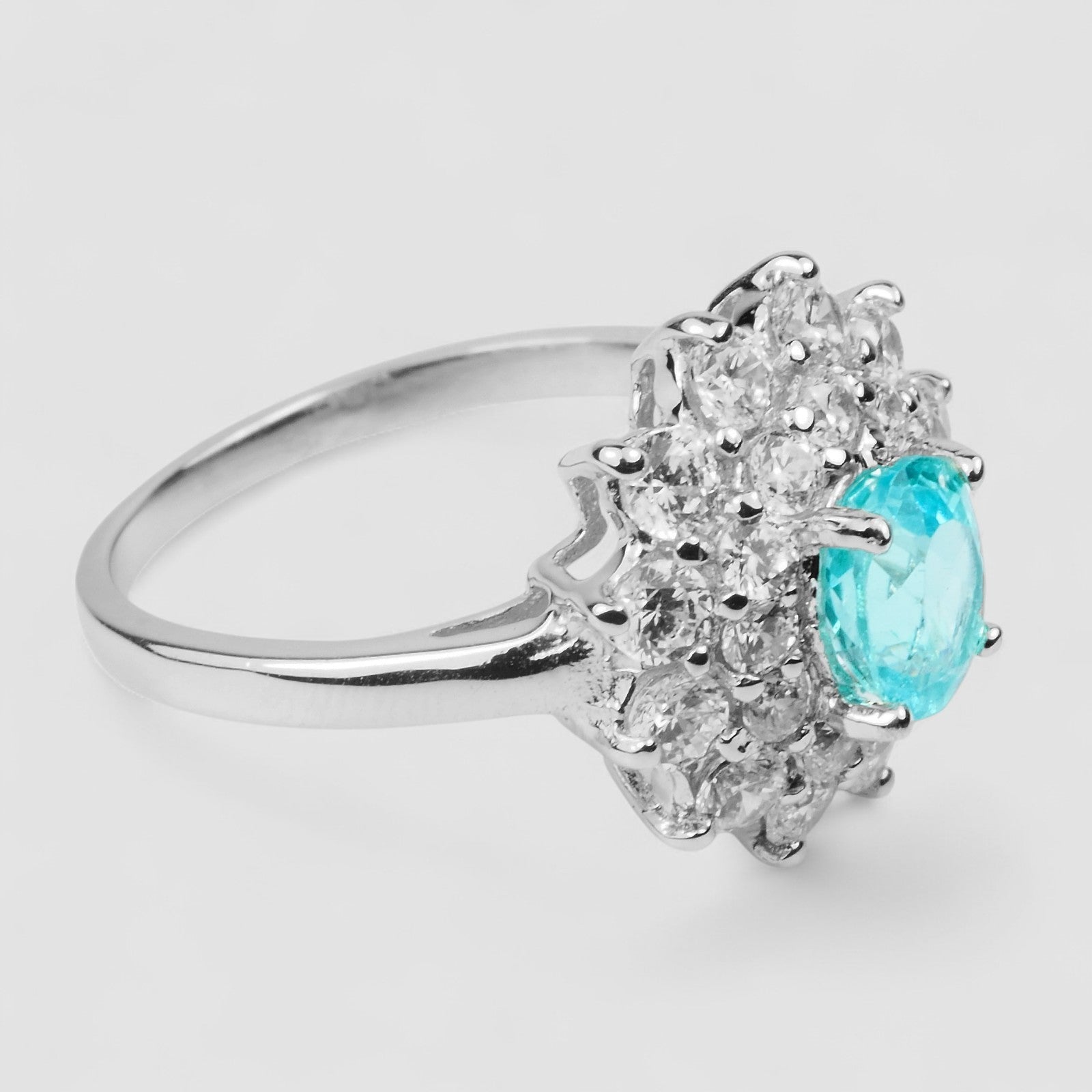 Blue Paraiba Tourmaline 925 Sterling Silver Ring