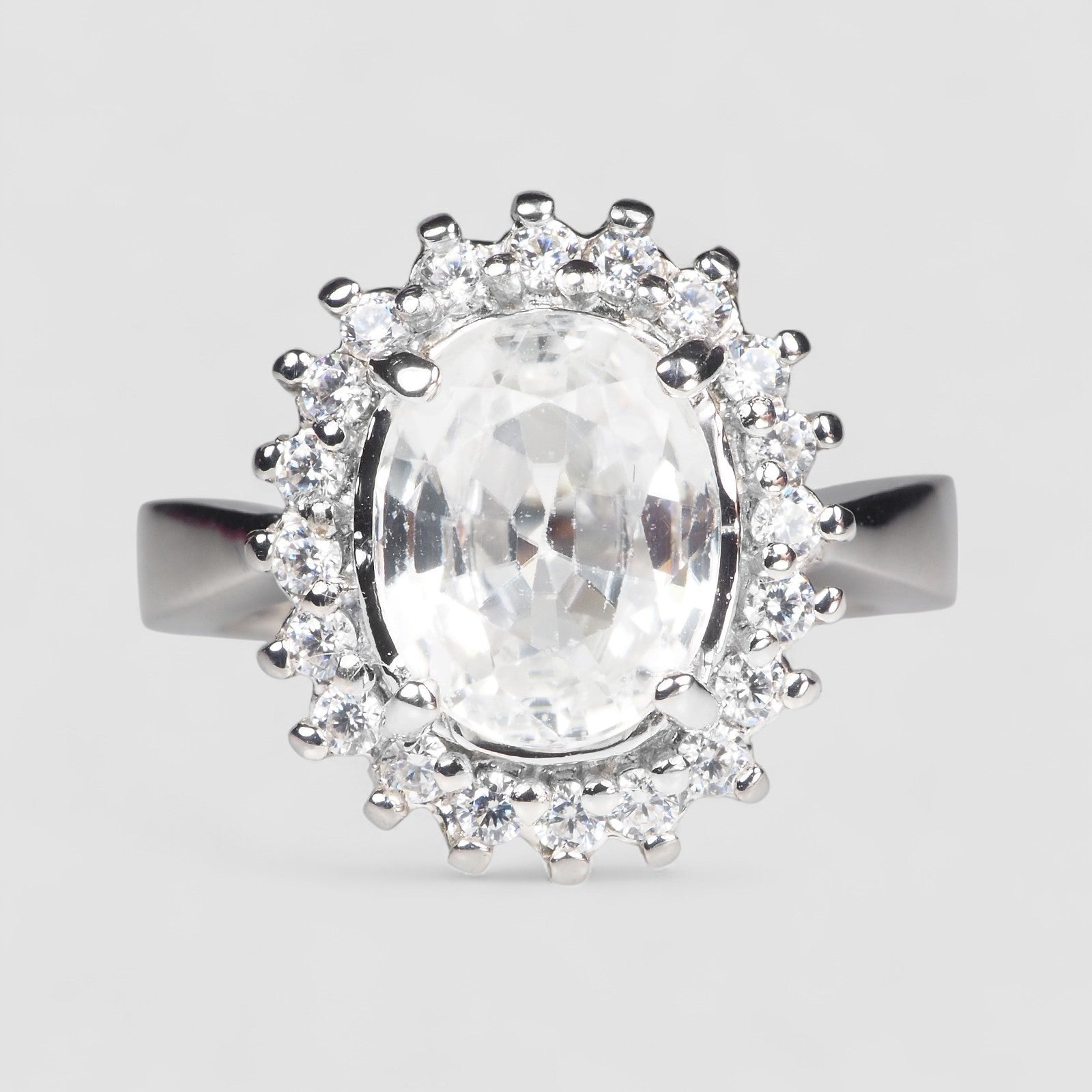 White Zircon 925 Sterling Silver Ring