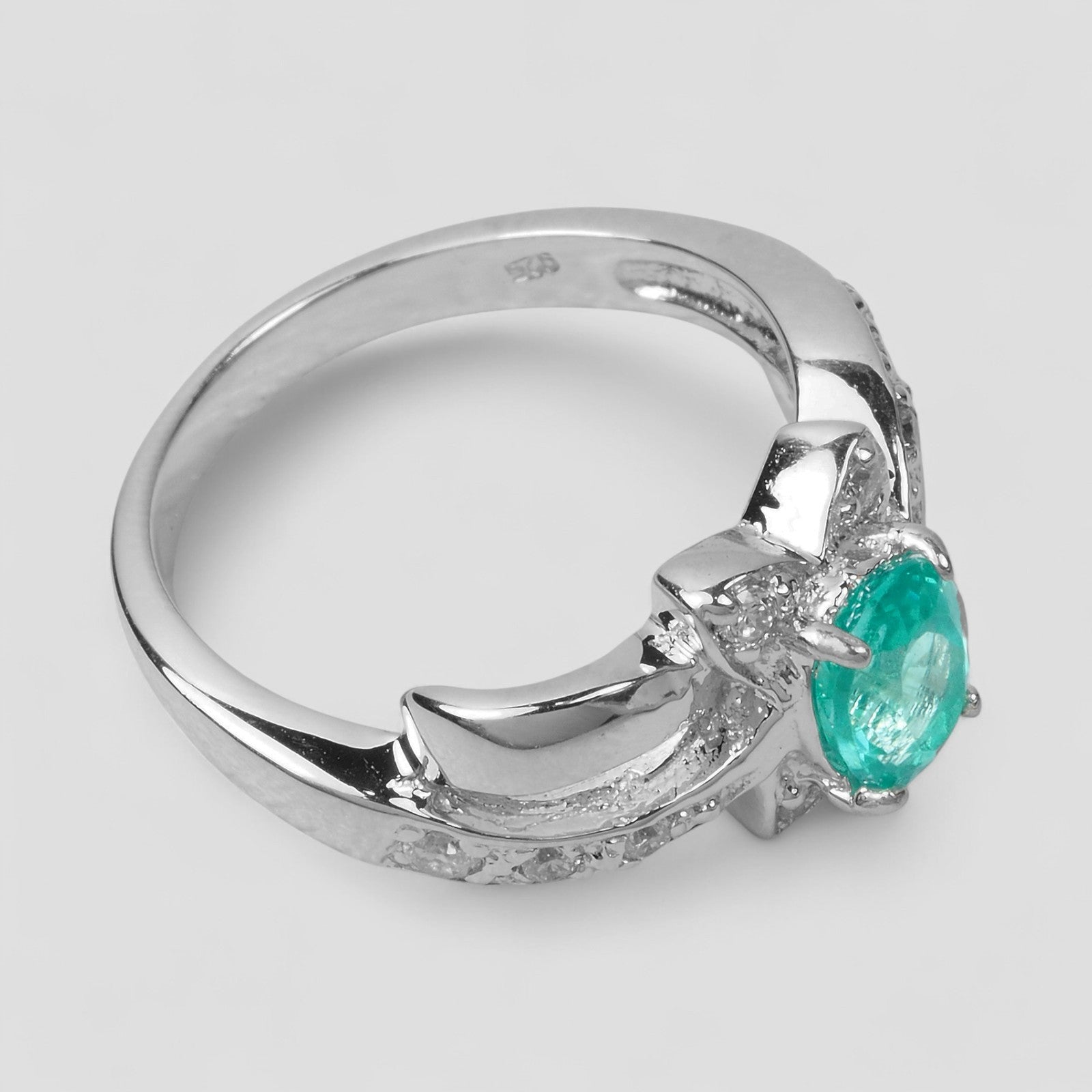 Neon Blue Apatite 925 Sterling Silver Ring
