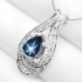 Blue Star Sapphire 925 Sterling Silver Pendants