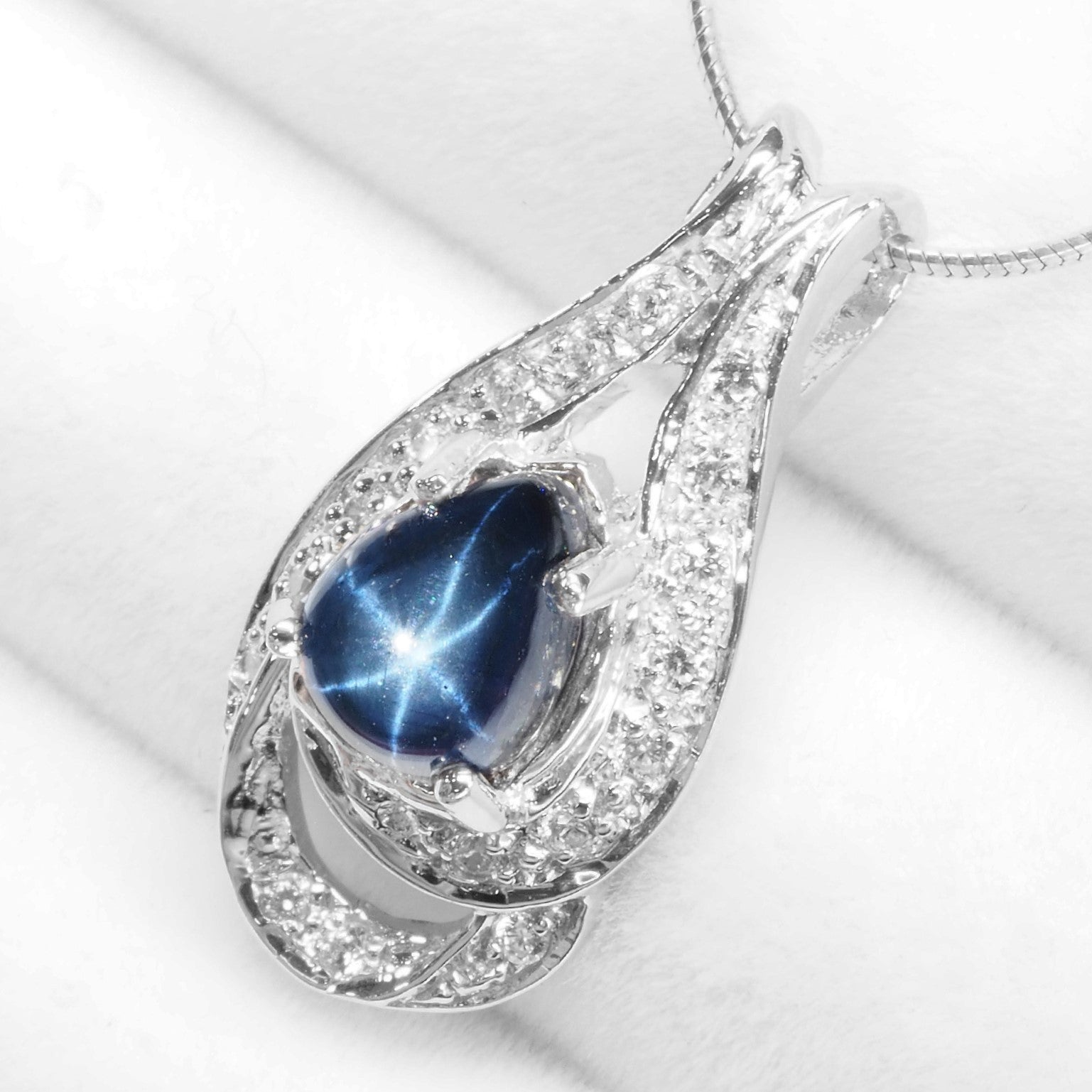 Blue Star Sapphire 925 Sterling Silver Pendants