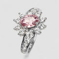 HANDMADE 925 STERLING SILVER WHITE GOLD PLATED PINK TOURMALINE