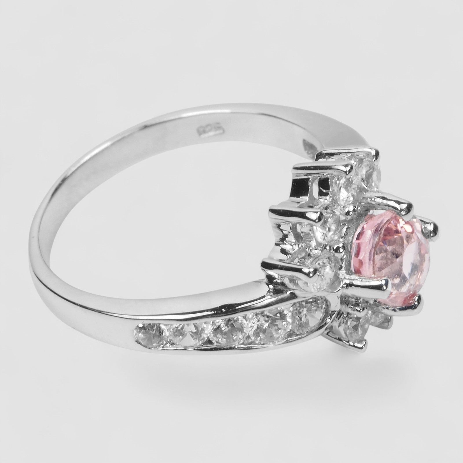 HANDMADE 925 STERLING SILVER WHITE GOLD PLATED PINK TOURMALINE