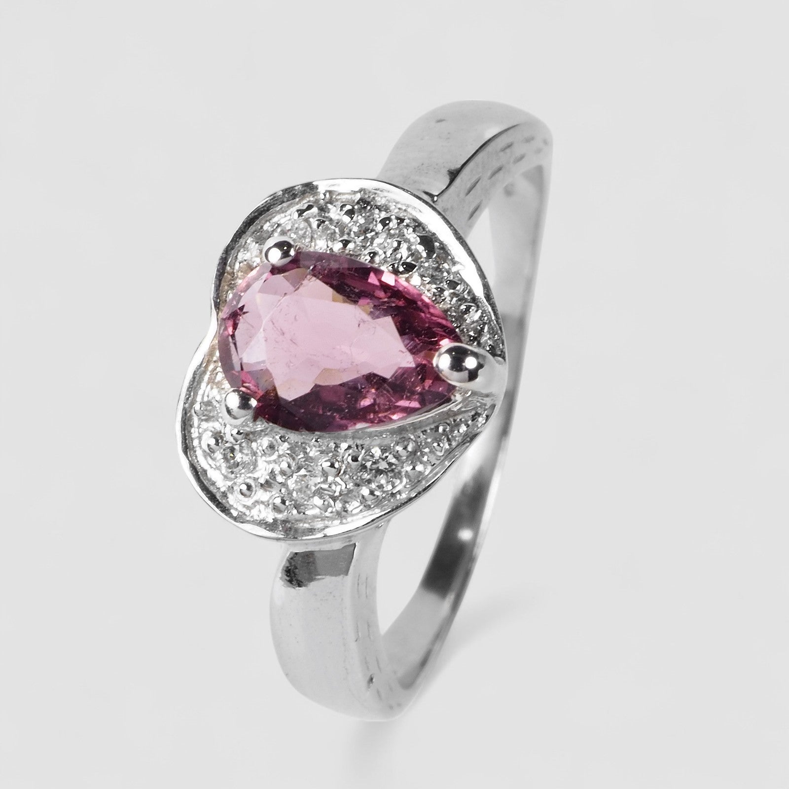 925 STERLING SILVER HANDMADE RING PURPLE TOURMALINE