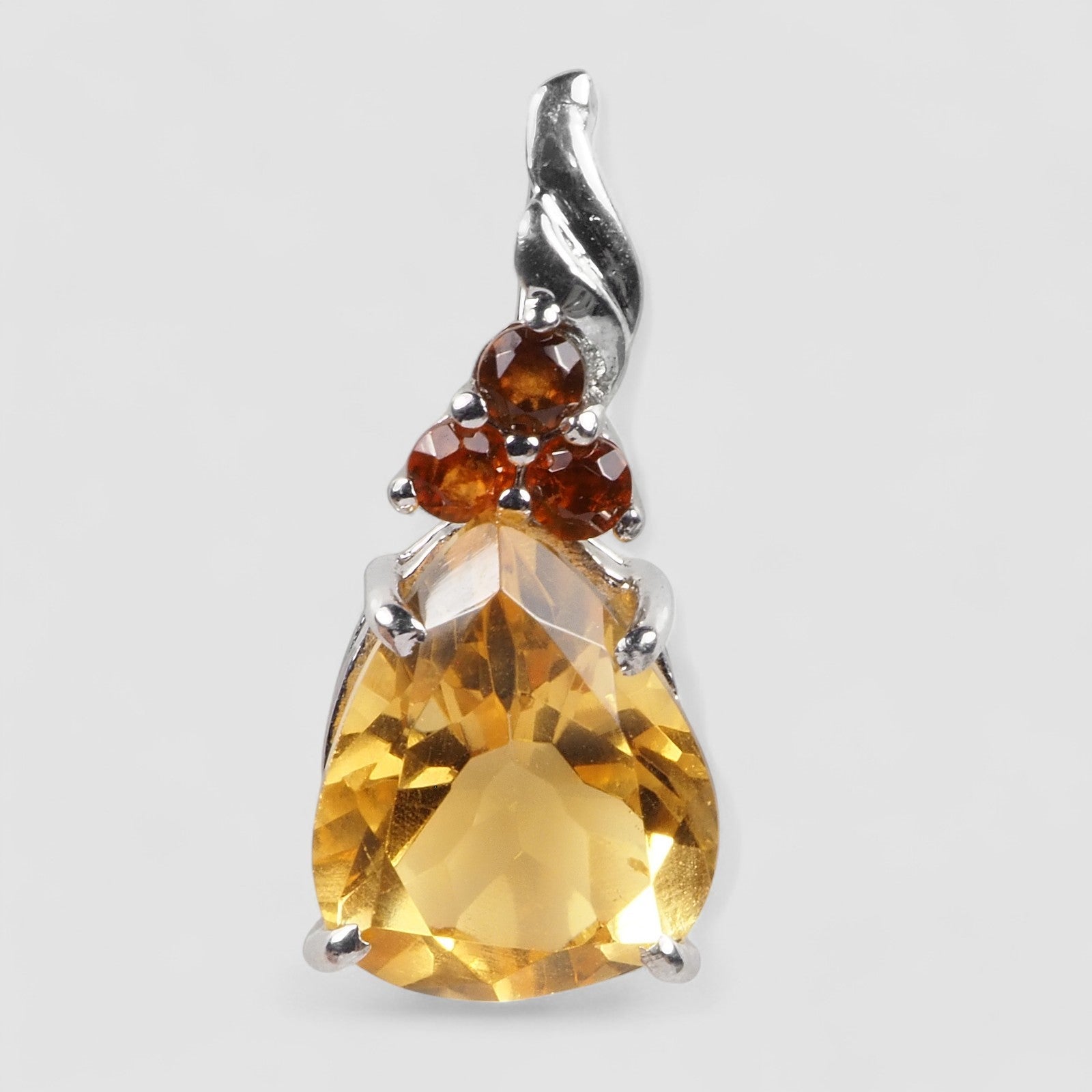 Yellow Citrine 925 Sterling Silver Pendants, Natural Gemstone, Everyday Wear