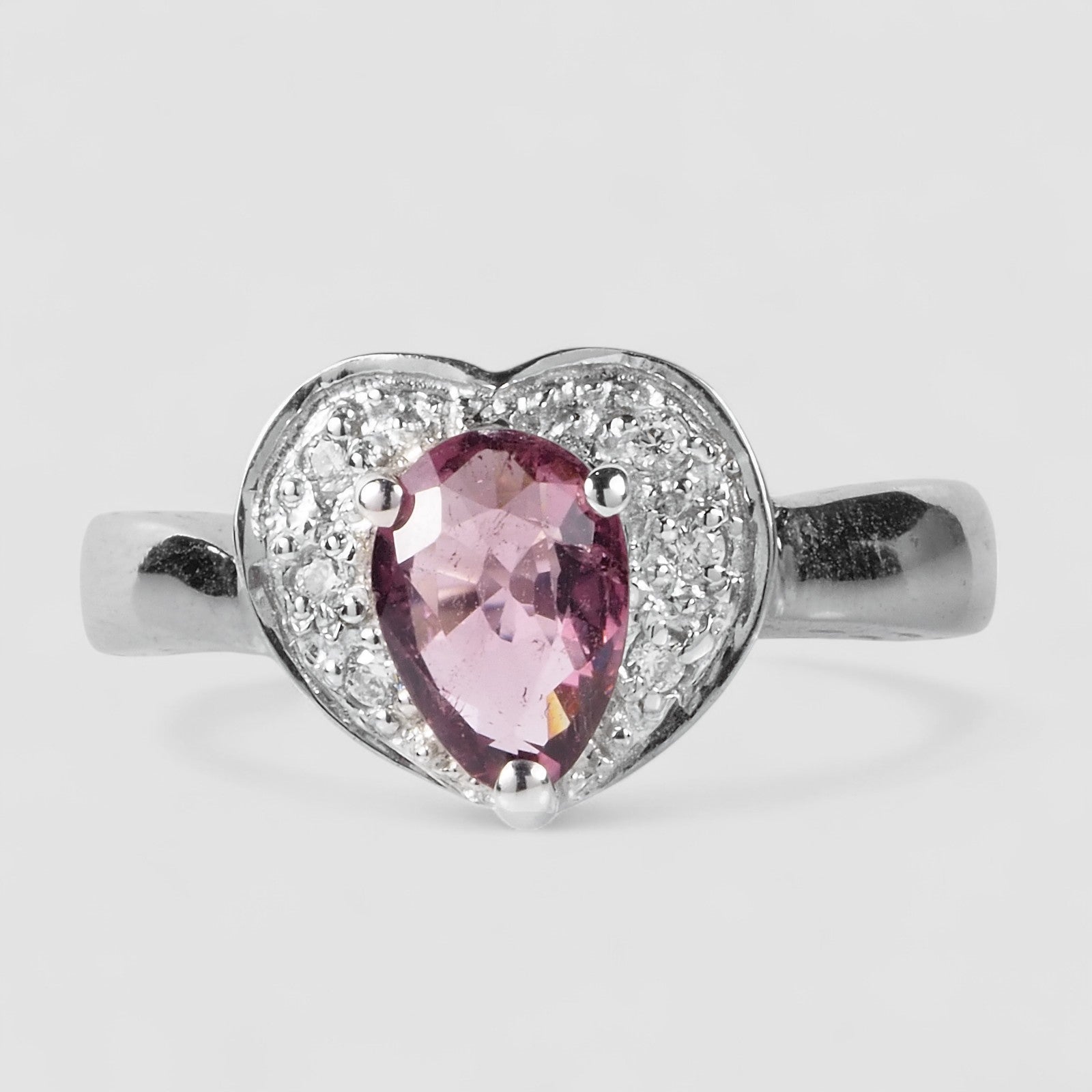 925 STERLING SILVER HANDMADE RING PURPLE TOURMALINE