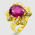 VINTAGE FINE RINGS PINK RUBY OVAL