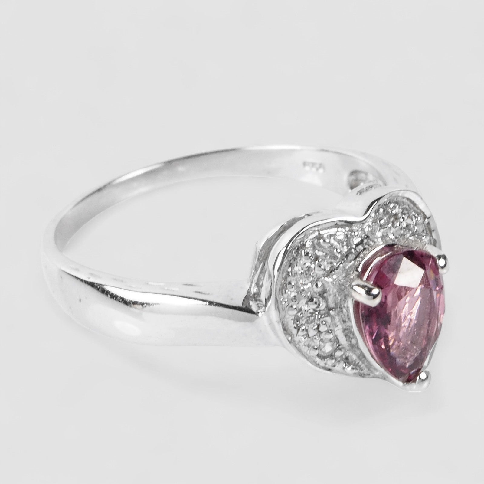 925 STERLING SILVER HANDMADE RING PURPLE TOURMALINE