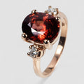 Red Zircon 925 Sterling Silver Ring