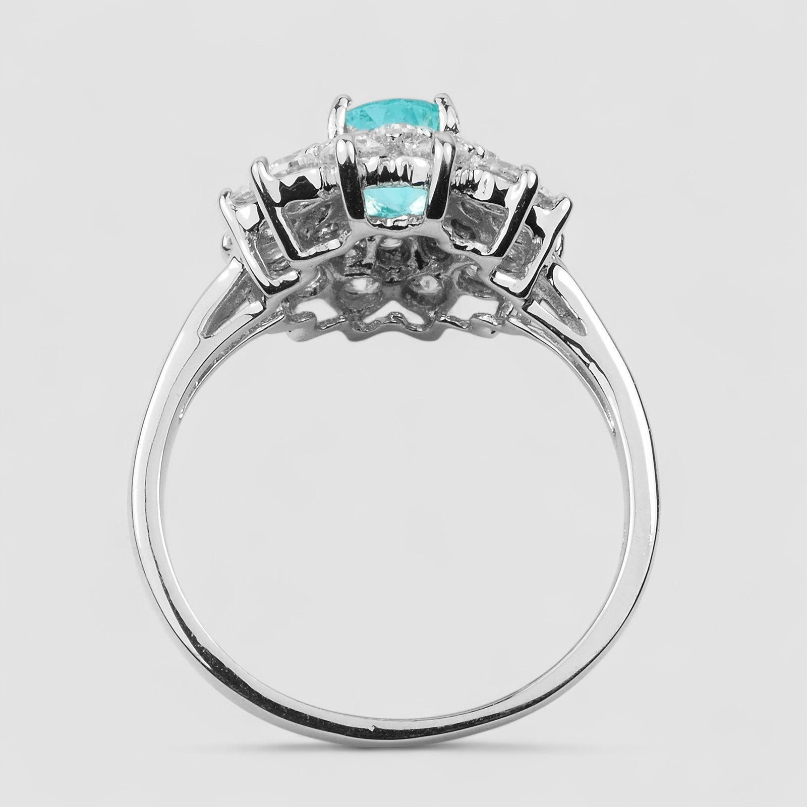 Blue Paraiba Tourmaline 925 Sterling Silver Ring