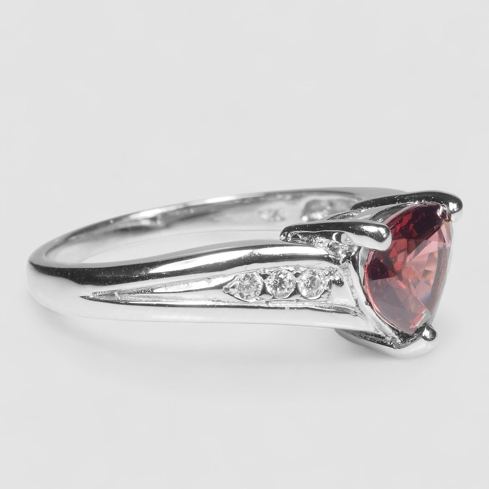 Red Rhodolite Garnet 925 Sterling Silver Ring