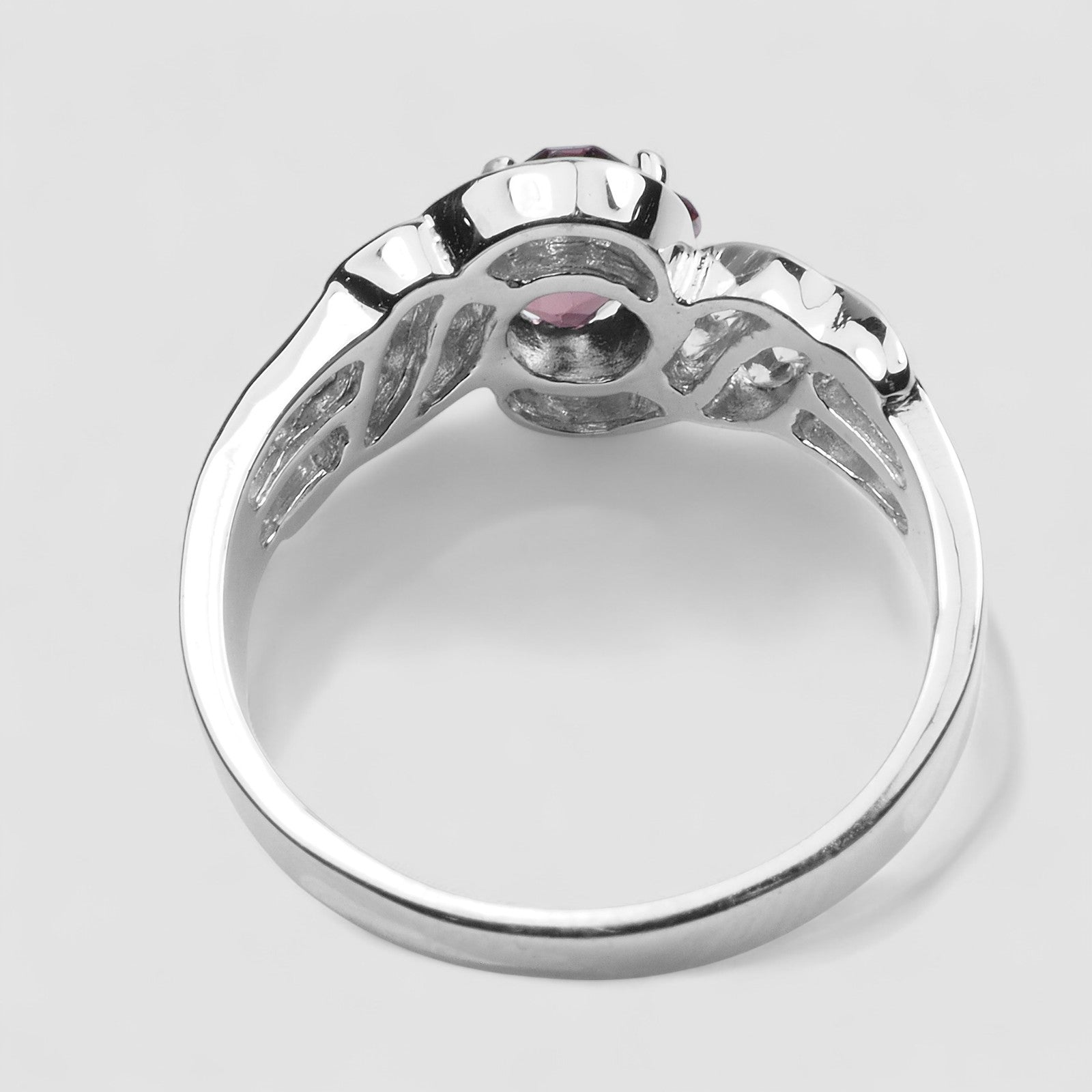Pink Rhodolite Garnet 925 Sterling Silver Ring