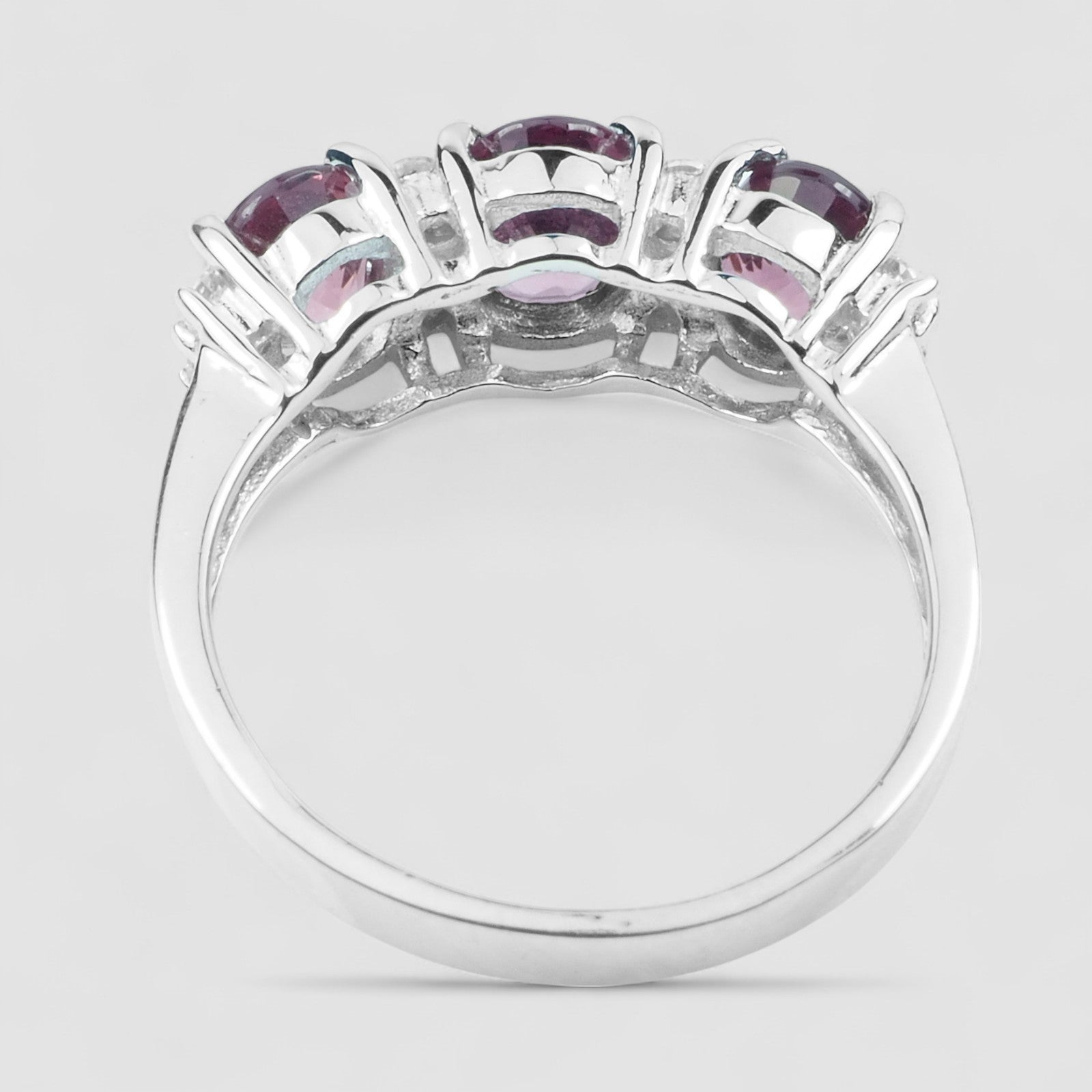 Pink Rhodolite Garnet 925 Sterling Silver Ring