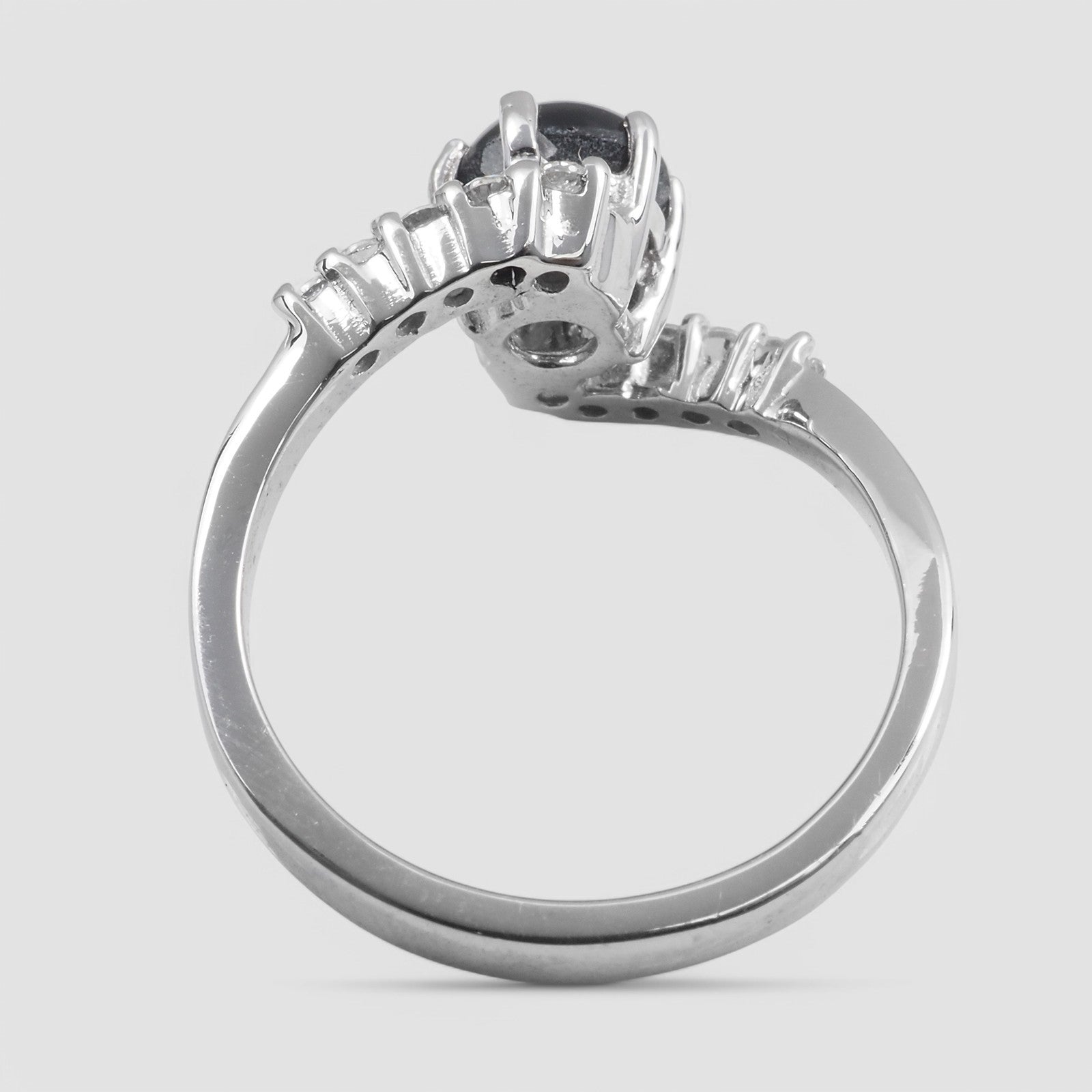 Black Star Sapphire 925 Sterling Silver Ring, 925 Genuine Gemstone, Everyday Ring