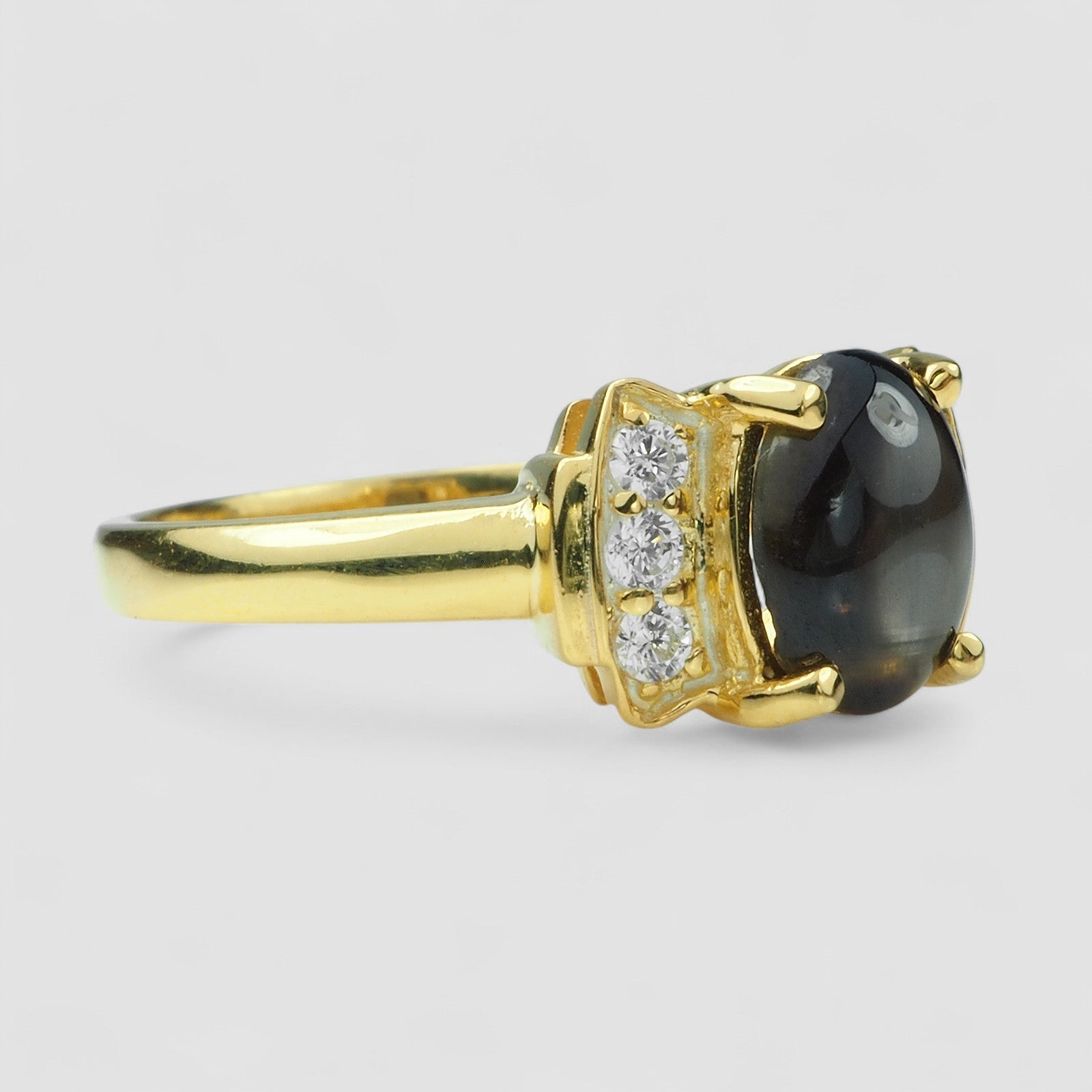 Black Star Sapphire 925 Sterling Silver Ring