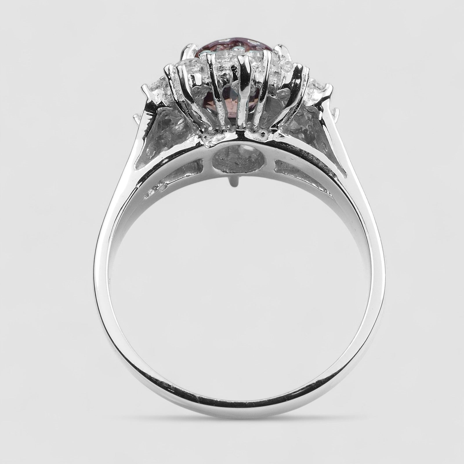 Champagne Zircon 925 Sterling Silver Ring
