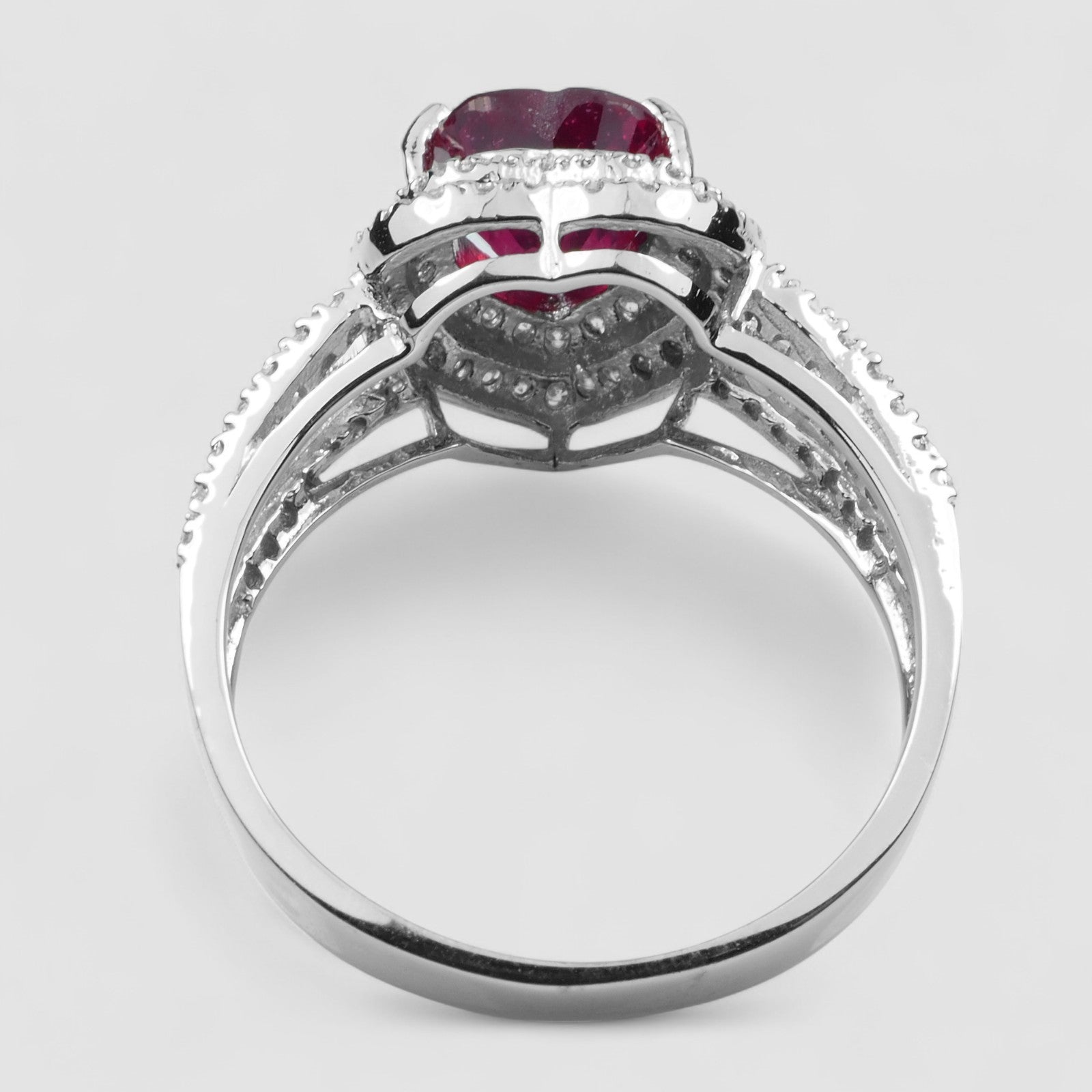 Blood Red Ruby 925 Sterling Silver Ring