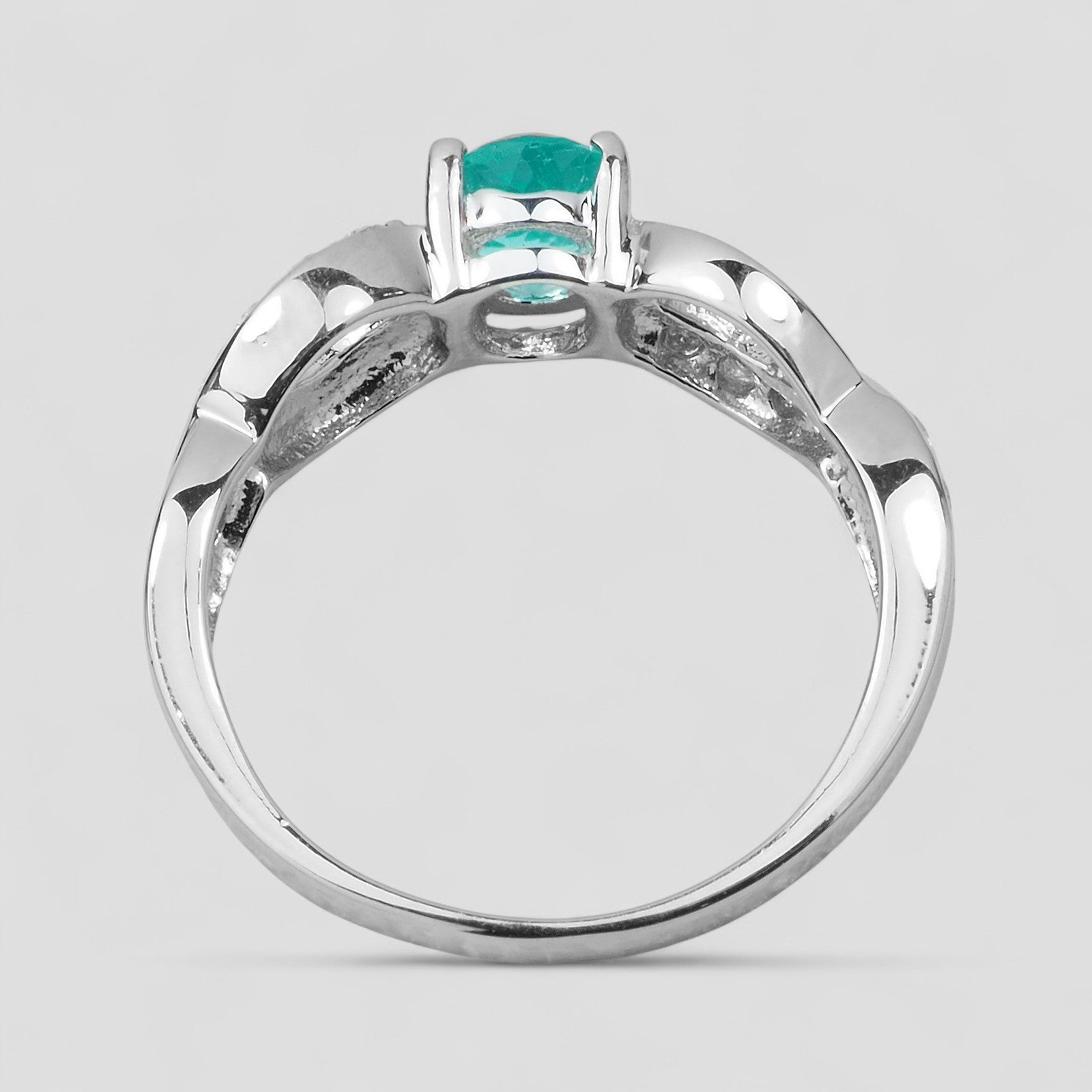 Neon Blue Apatite 925 Sterling Silver Ring
