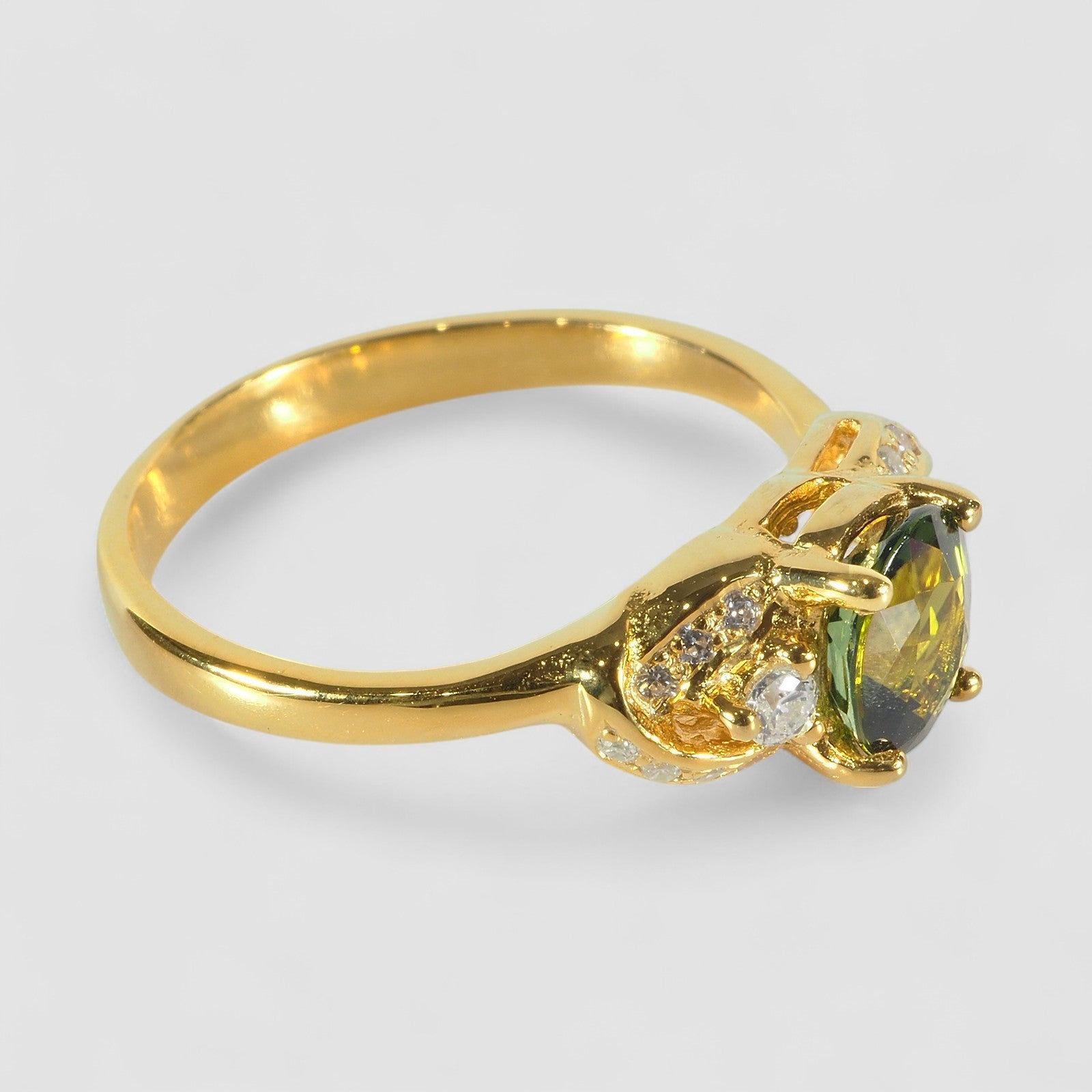 Green Tourmaline 925 Sterling Silver Ring