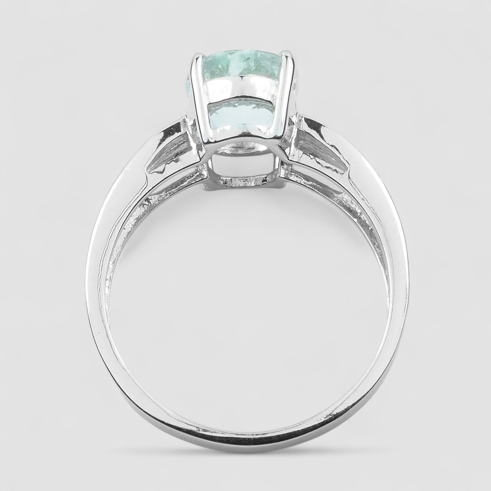 Sky Blue Aquamarine 925 Sterling Silver Ring