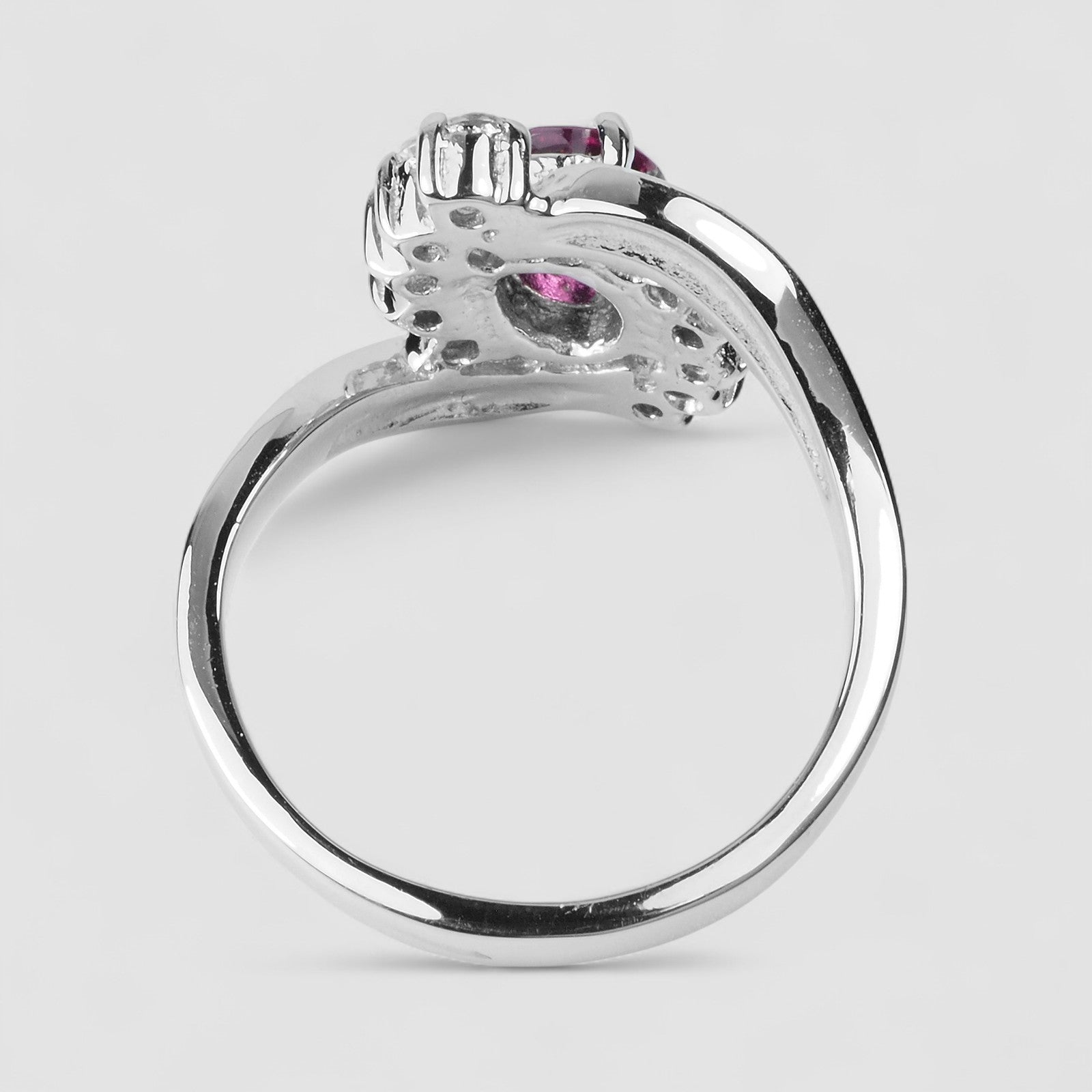 Vivid Pink Tourmaline 925 Sterling Silver Ring