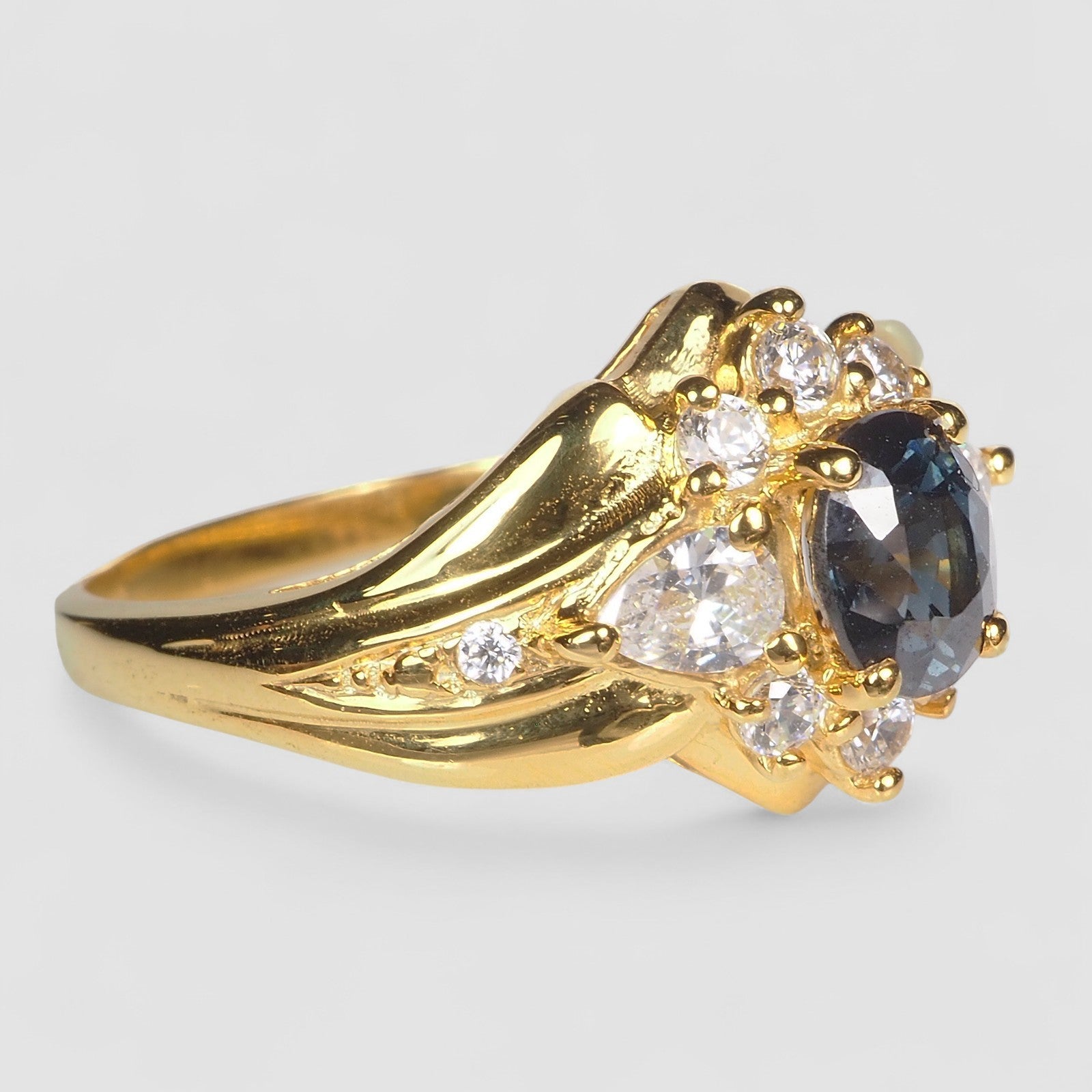 Grey Spinel 925 Sterling Silver Ring