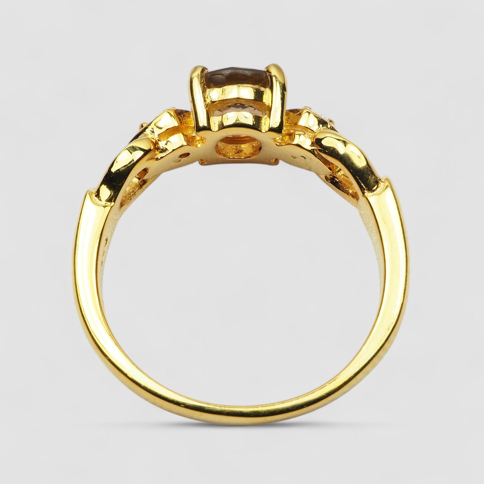 Golden Brown Tourmaline 925 Sterling Silver Ring