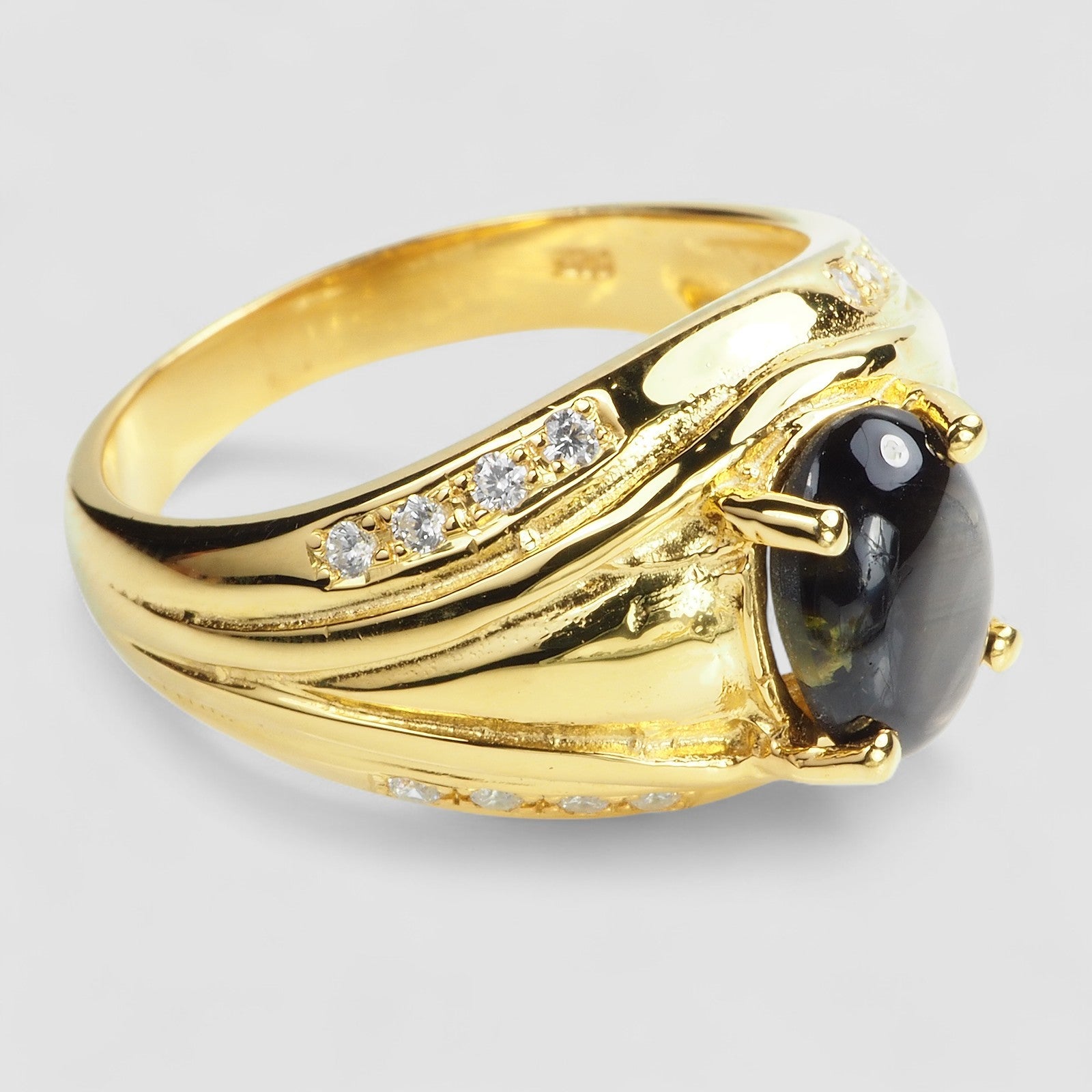 Black Star Sapphire 925 Sterling Silver Ring