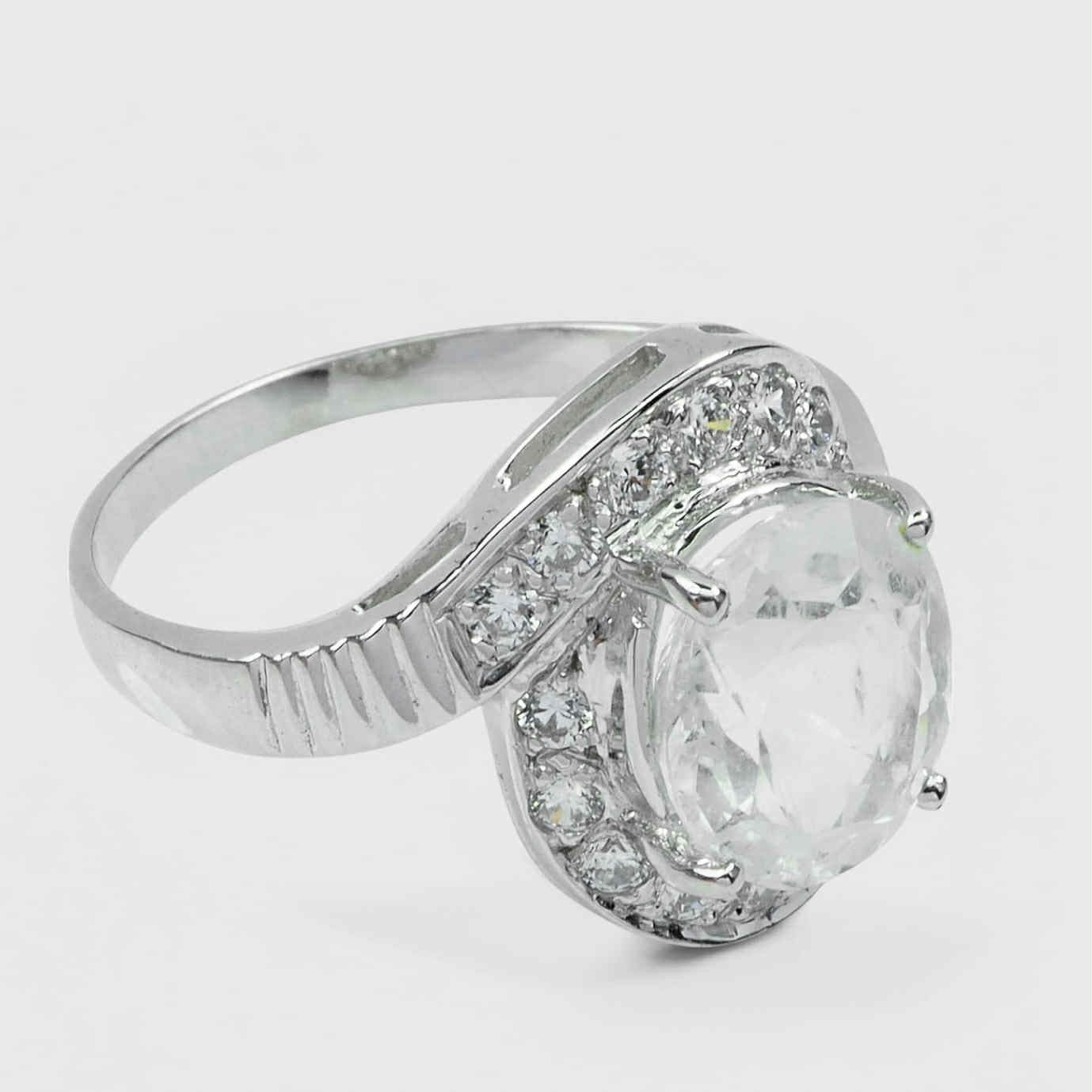Pale Blue Aquamarine 925 Sterling Silver Ring
