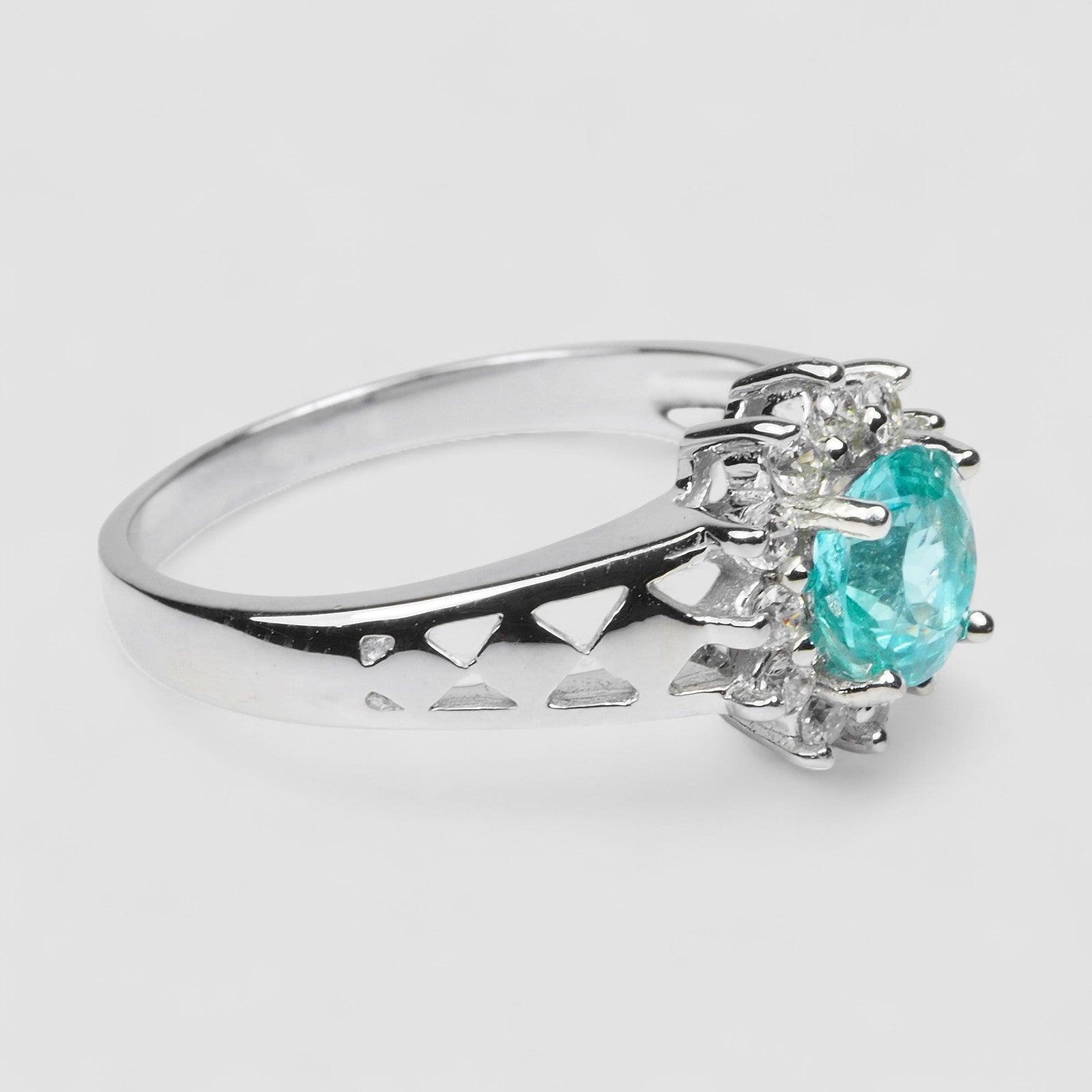 Blue Paraiba Tourmaline 925 Sterling Silver Ring