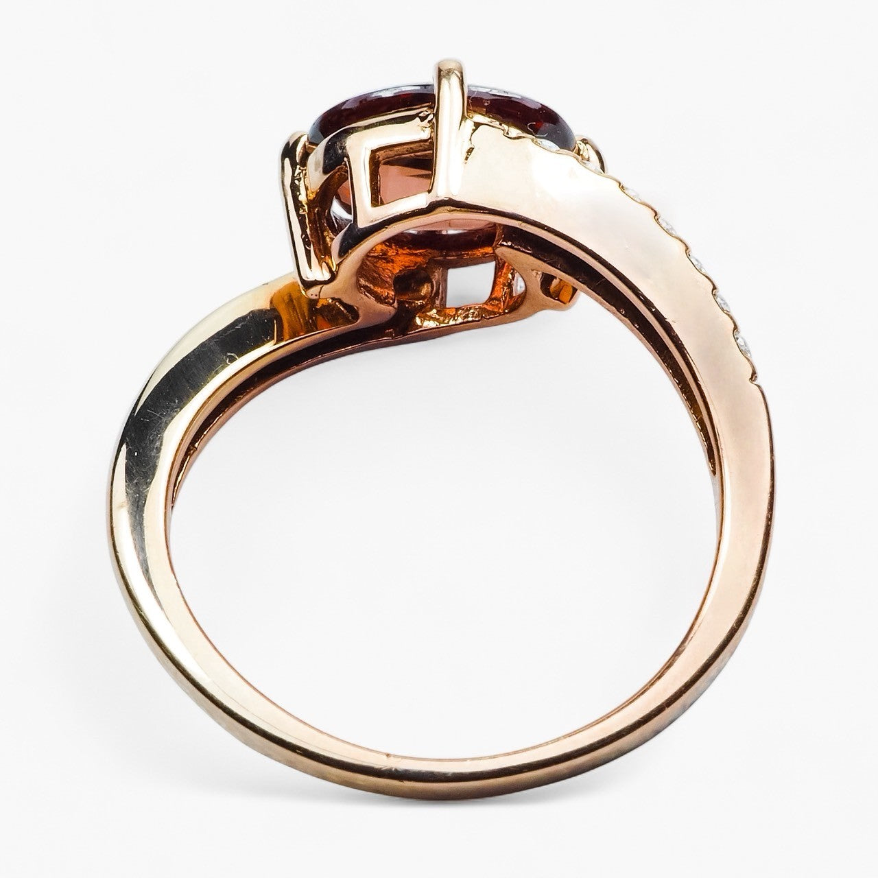 Blood Red Zircon 925 Sterling Silver Ring