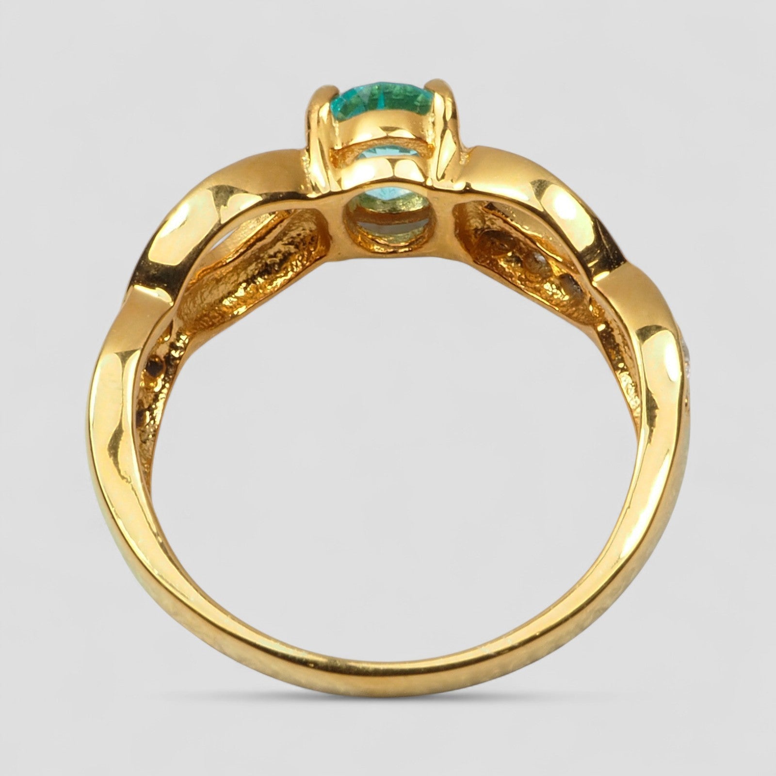 Neon Blue Apatite 925 Sterling Silver Ring