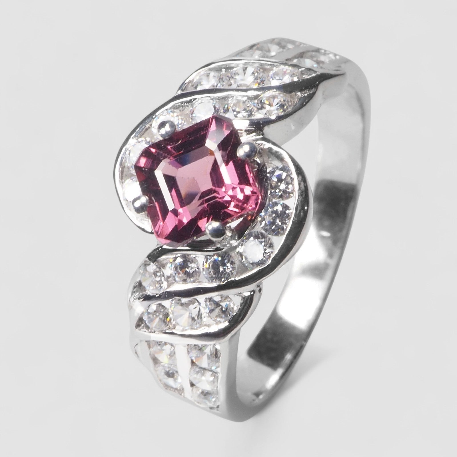 Pink Rhodolite Garnet 925 Sterling Silver Ring