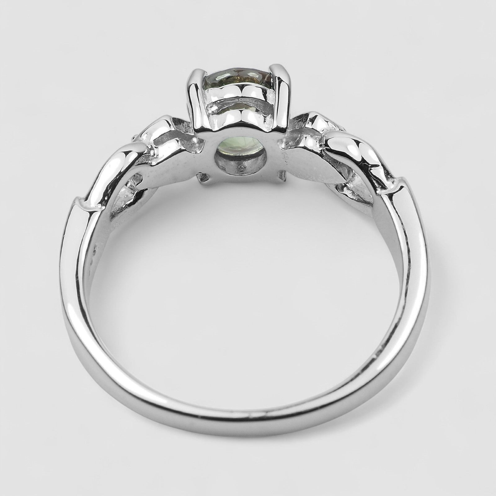 Olive Green Tourmaline 925 Sterling Silver Ring