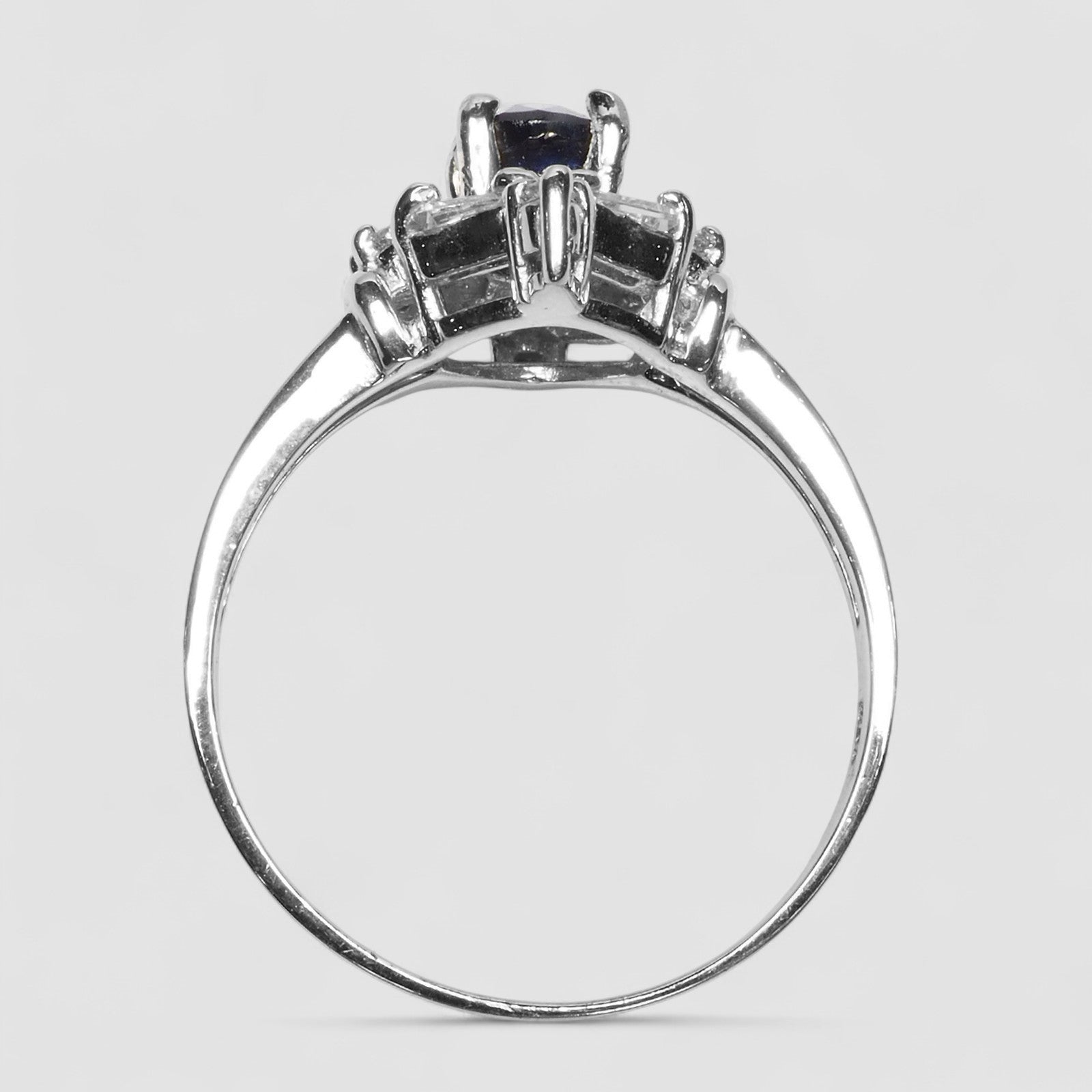 Vivid Blue Sapphire 925 Sterling Silver Ring