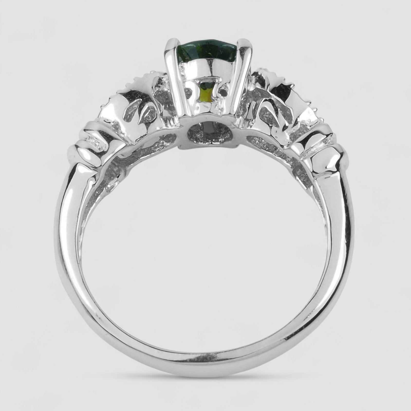 Handmade Ring Forest Green Tourmaline