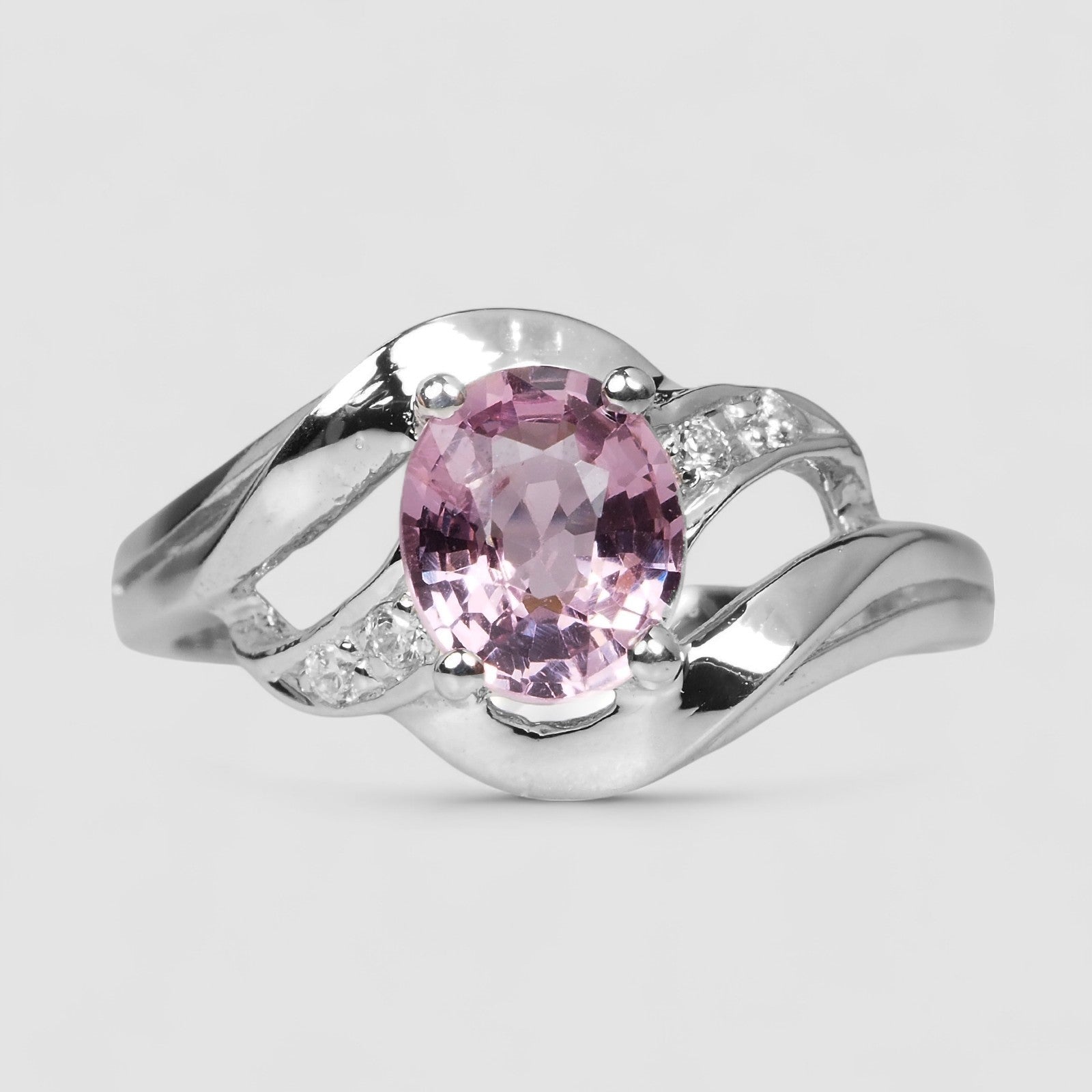 Pink Tourmaline 925 Sterling Silver Ring