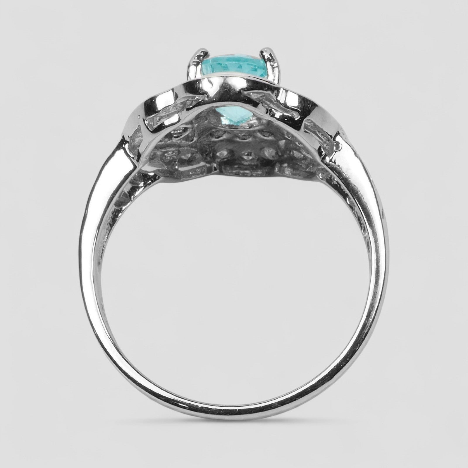 Neon Blue Apatite 925 Sterling Silver Ring