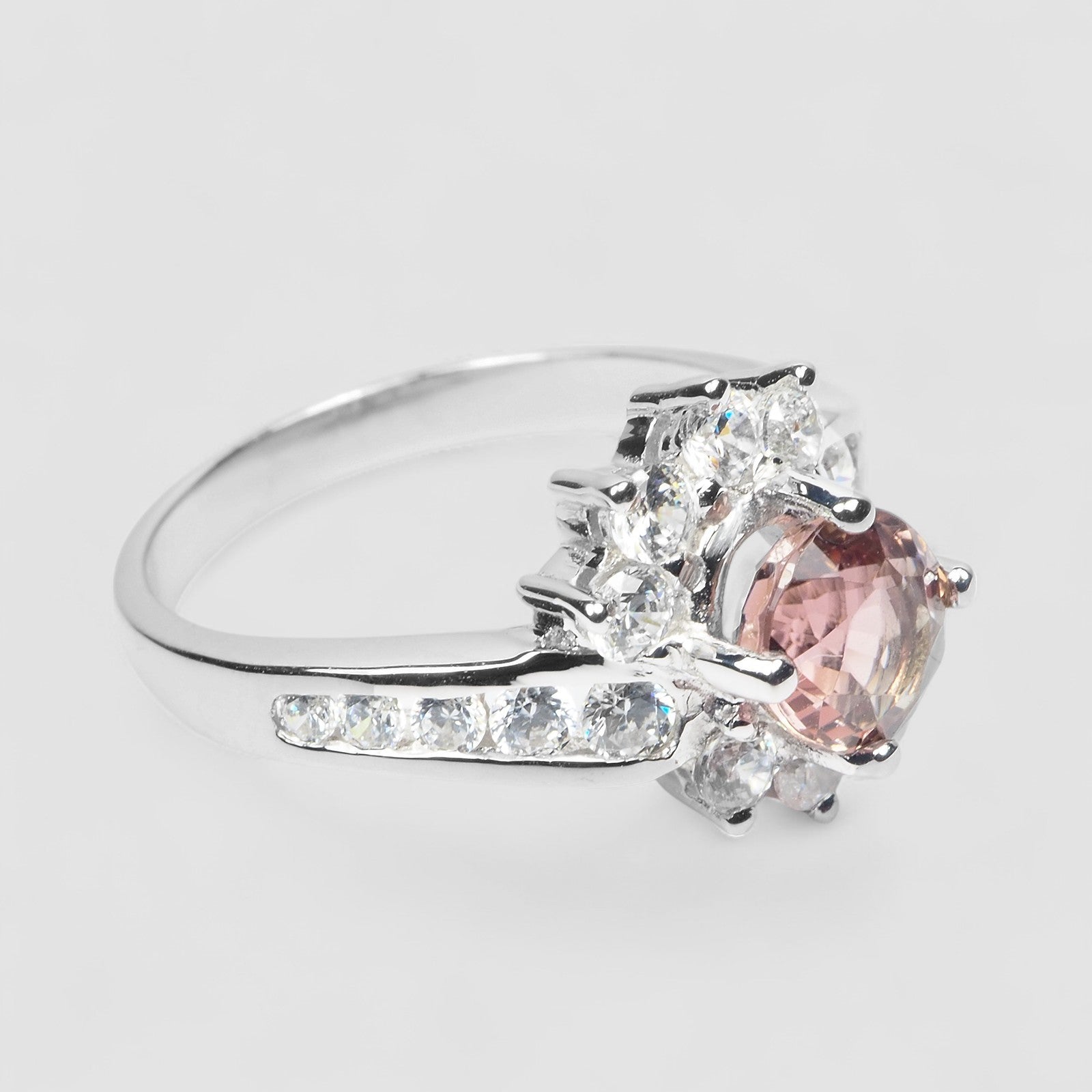Pink Tourmaline 925 Sterling Silver Ring