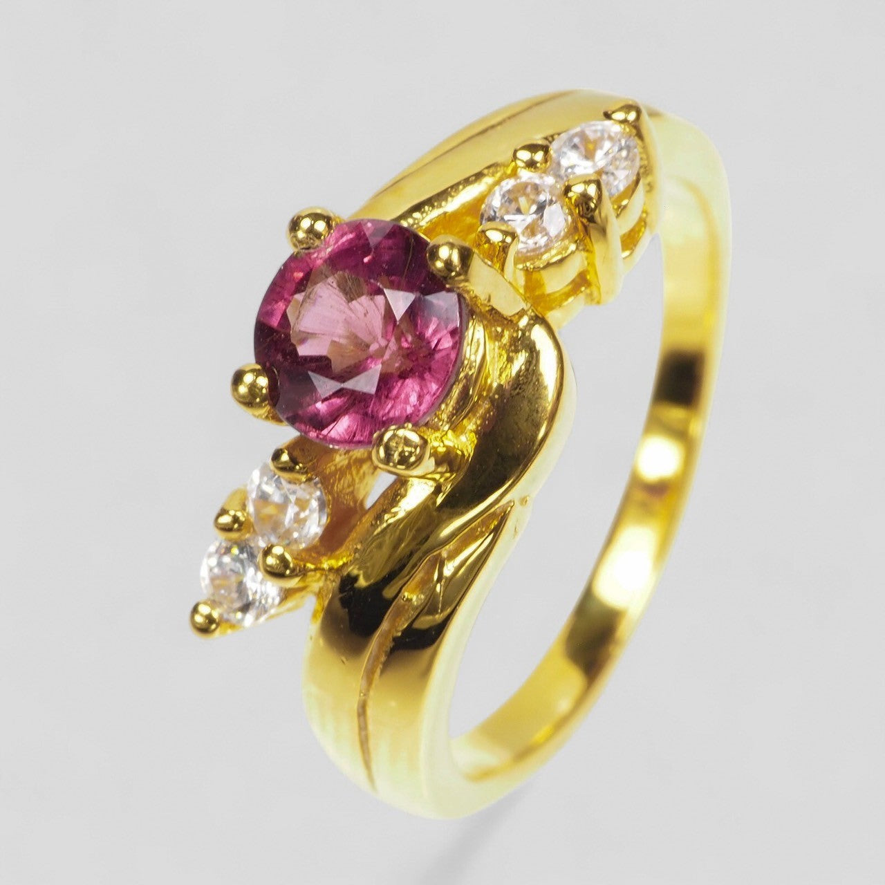 Pink Rhodolite Garnet 925 Sterling Silver Ring